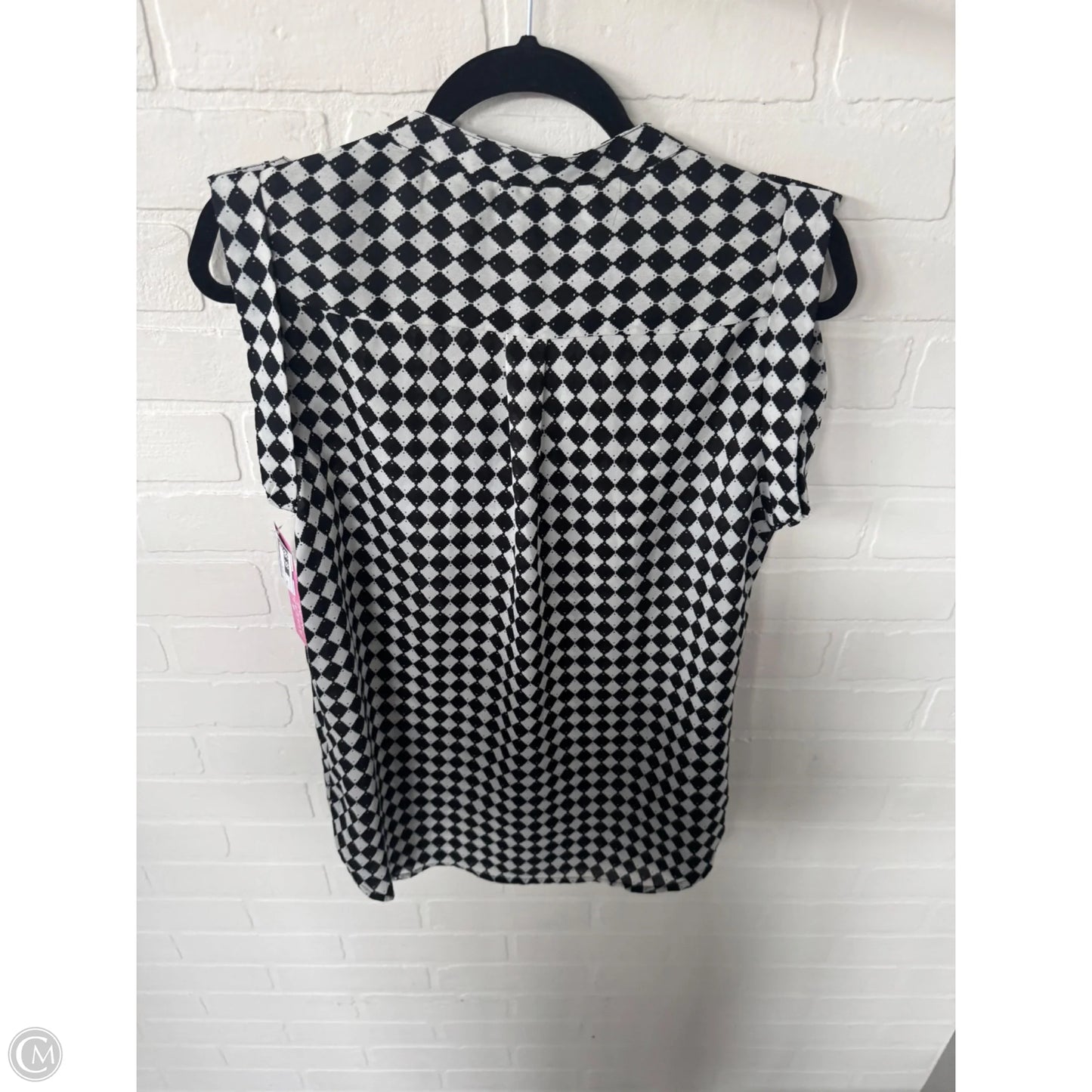 Top Sleeveless By Antilia Femme In Black & White, Size: M