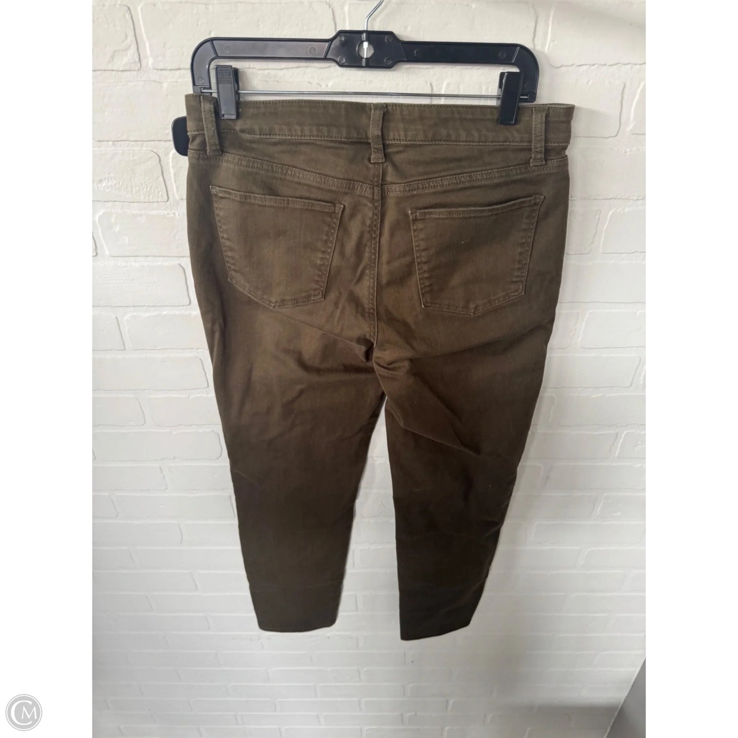 Jeans Straight By Talbots In Green Denim, Size: 8