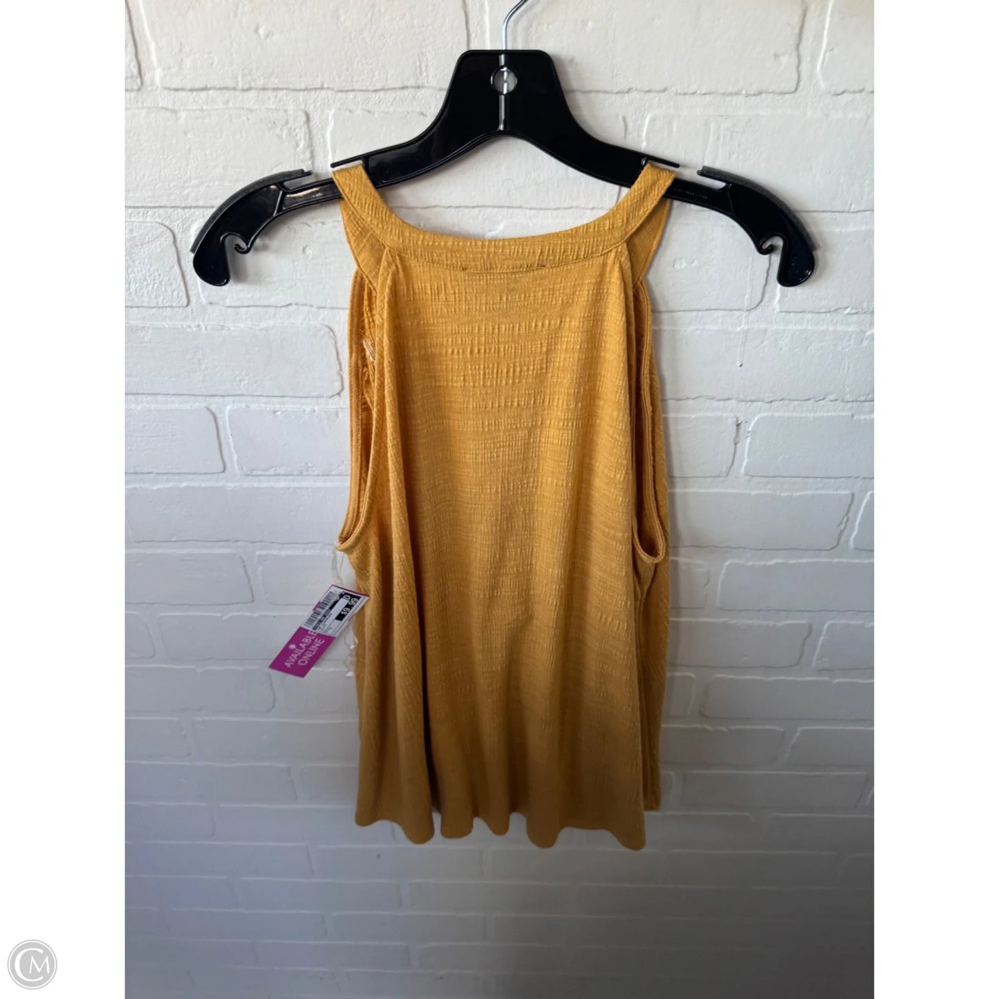 Top Sleeveless By Cable And Gauge In Yellow, Size: S