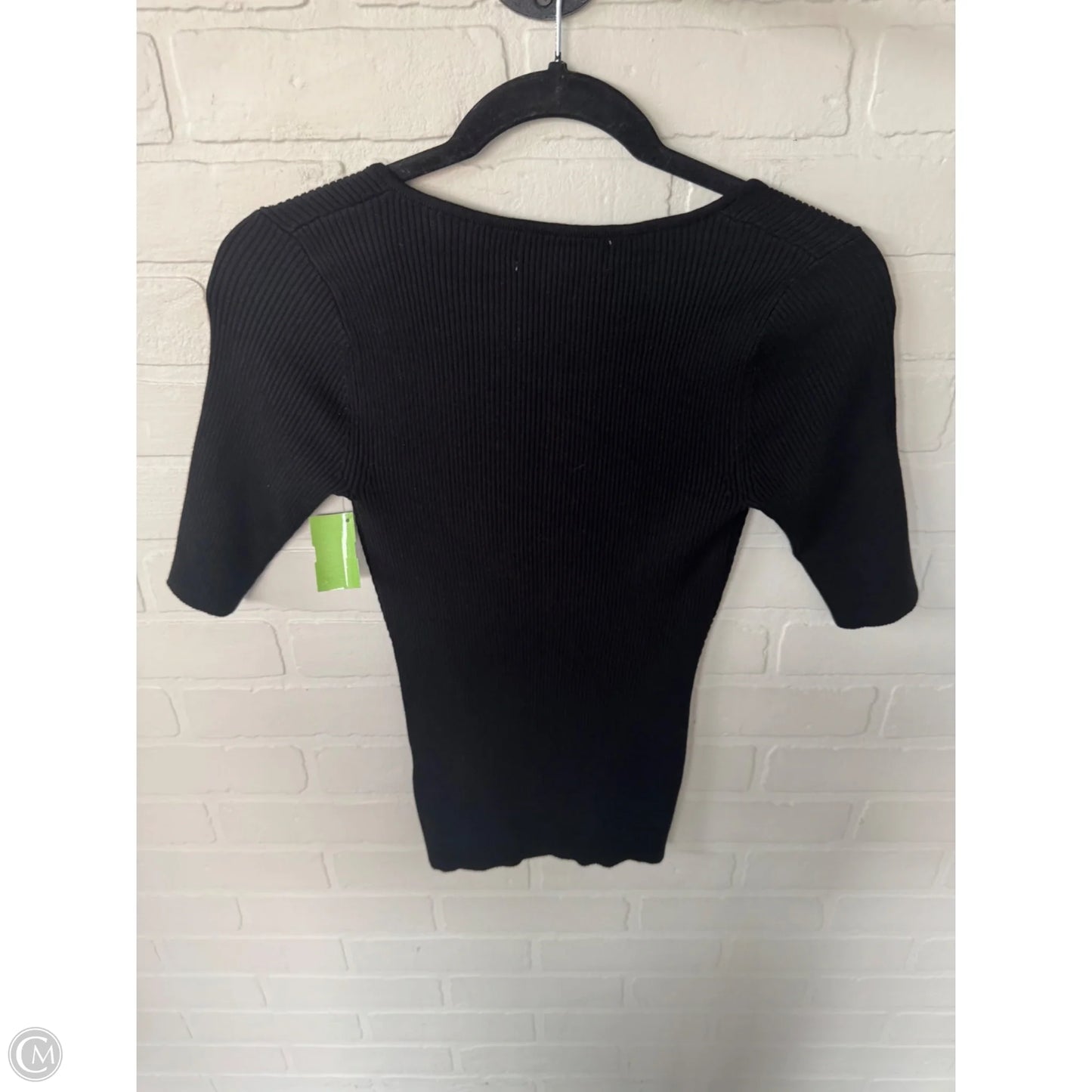 Sweater Short Sleeve By Philosophy In Black, Size: S