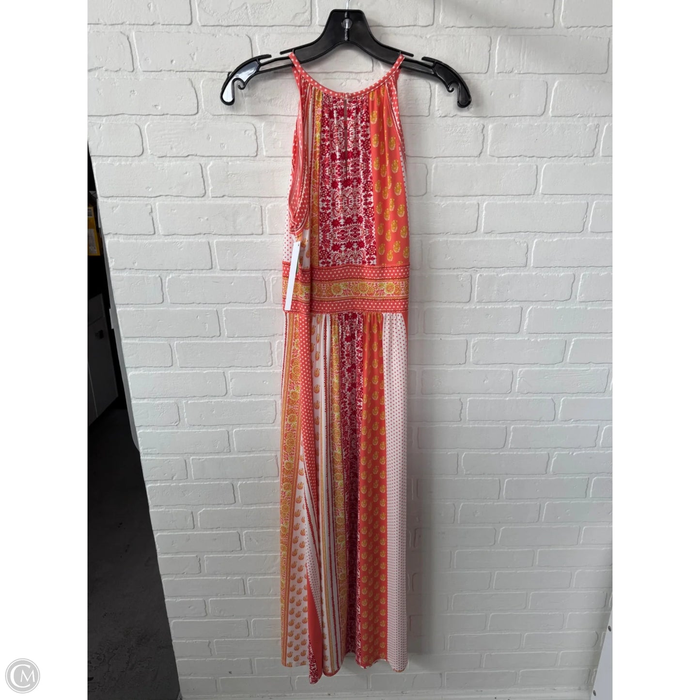 Dress Casual Maxi By London Times In Orange & White, Size: S