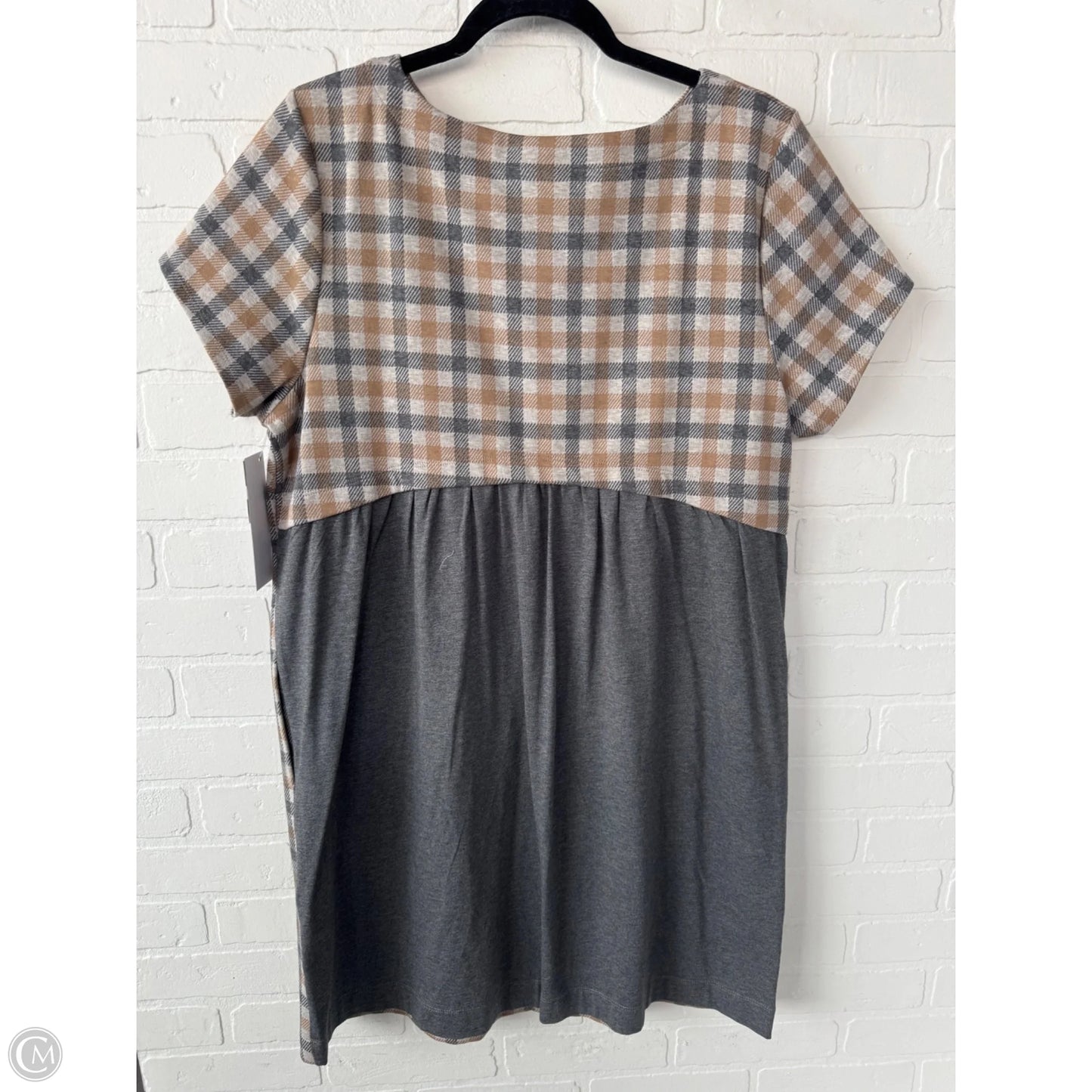 Dress Work By J. Jill In Grey & Tan, Size: Lp