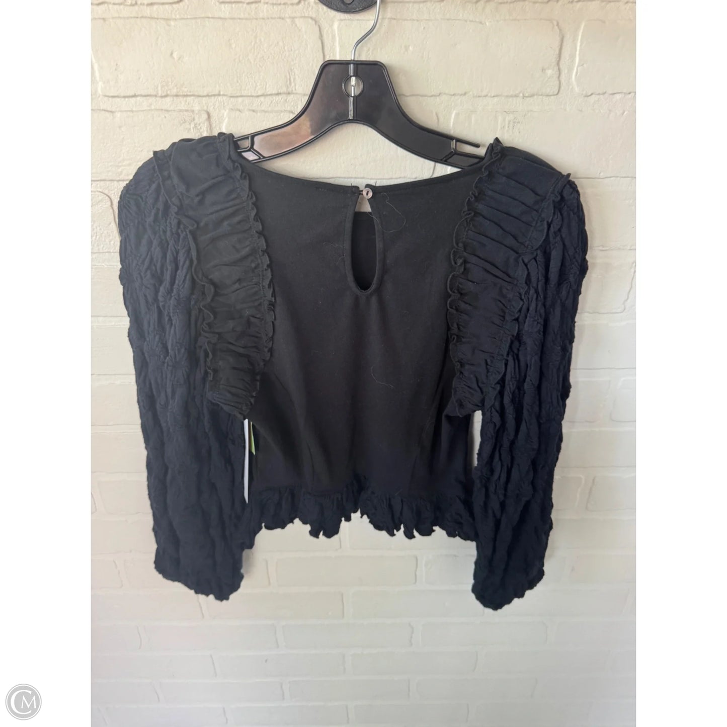 Top 3/4 Sleeve By Free People In Black, Size: Xs