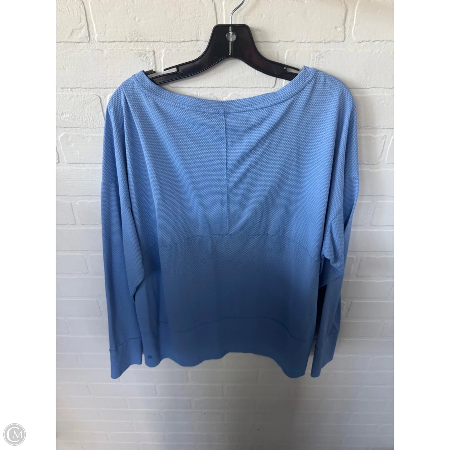 Athletic Top Long Sleeve Crewneck By Zella In Blue, Size: Xl