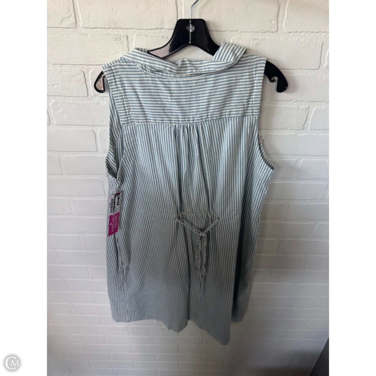 Dress Casual Short By Soma In Blue & Cream, Size: L