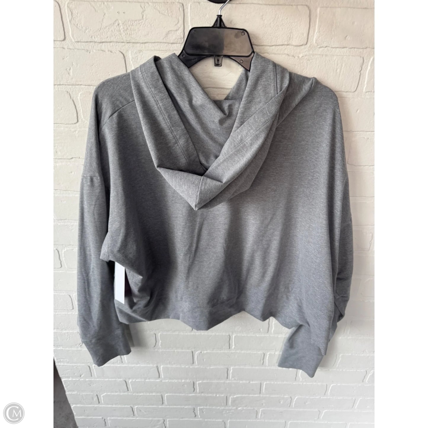 Athletic Top Long Sleeve Hoodie By Fabletics In Grey, Size: Xxl