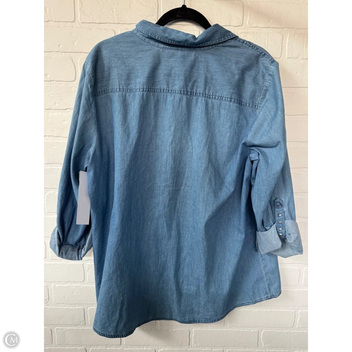 Top Long Sleeve By Style And Company In Blue, Size: Xl