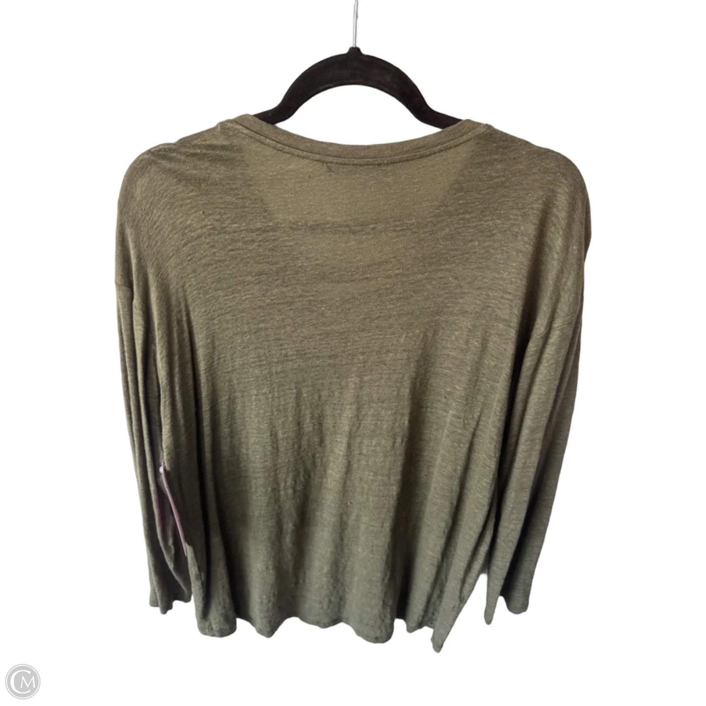 Top Long Sleeve By Zara In Green, Size: L