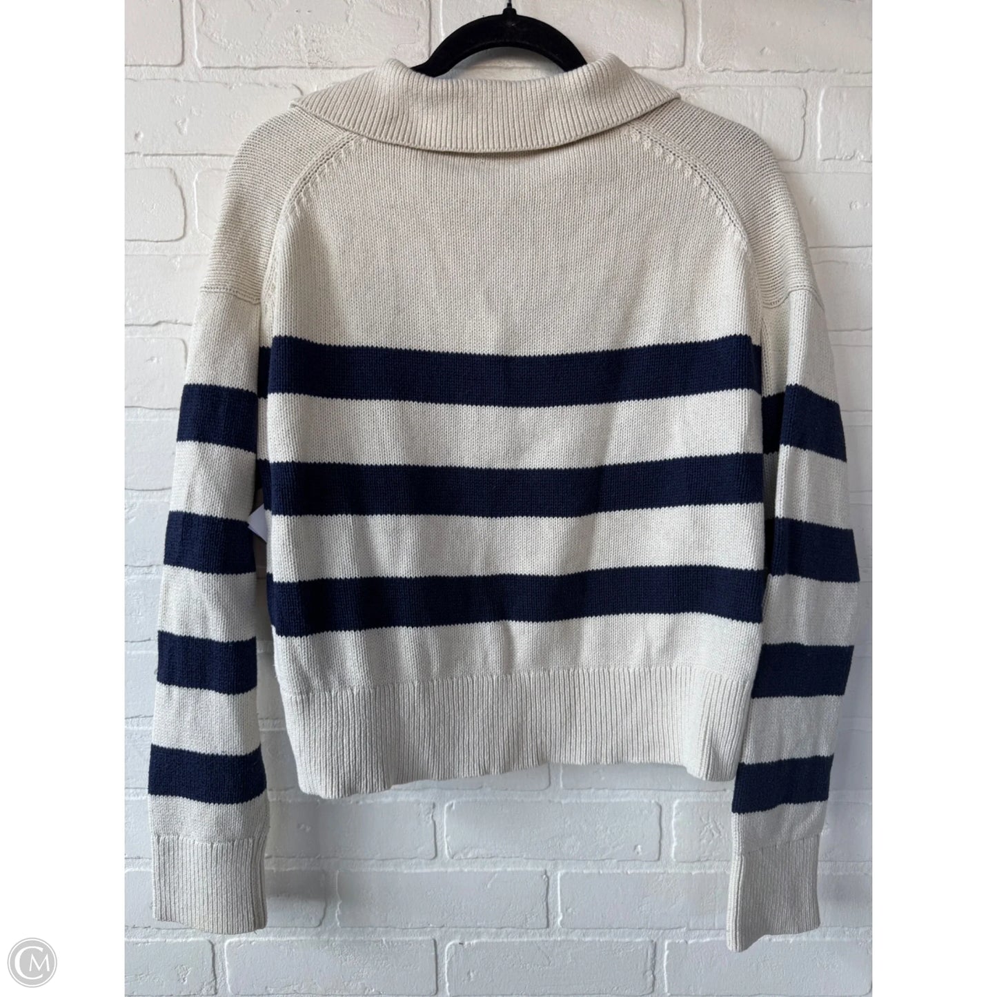 Sweater By Velvet By Graham & Spencer In Blue & Cream, Size: S