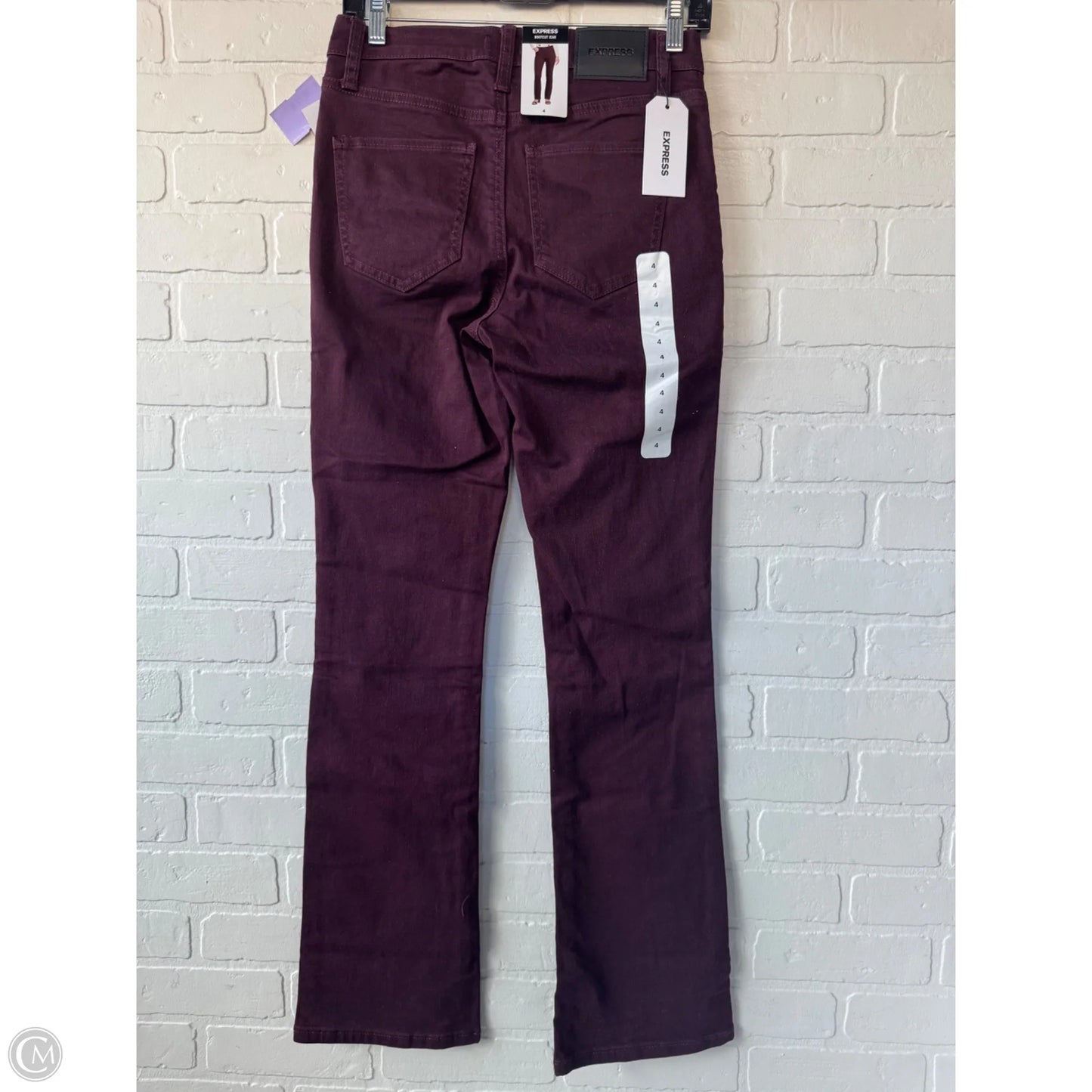 Jeans Boot Cut By Express In Maroon, Size: 4