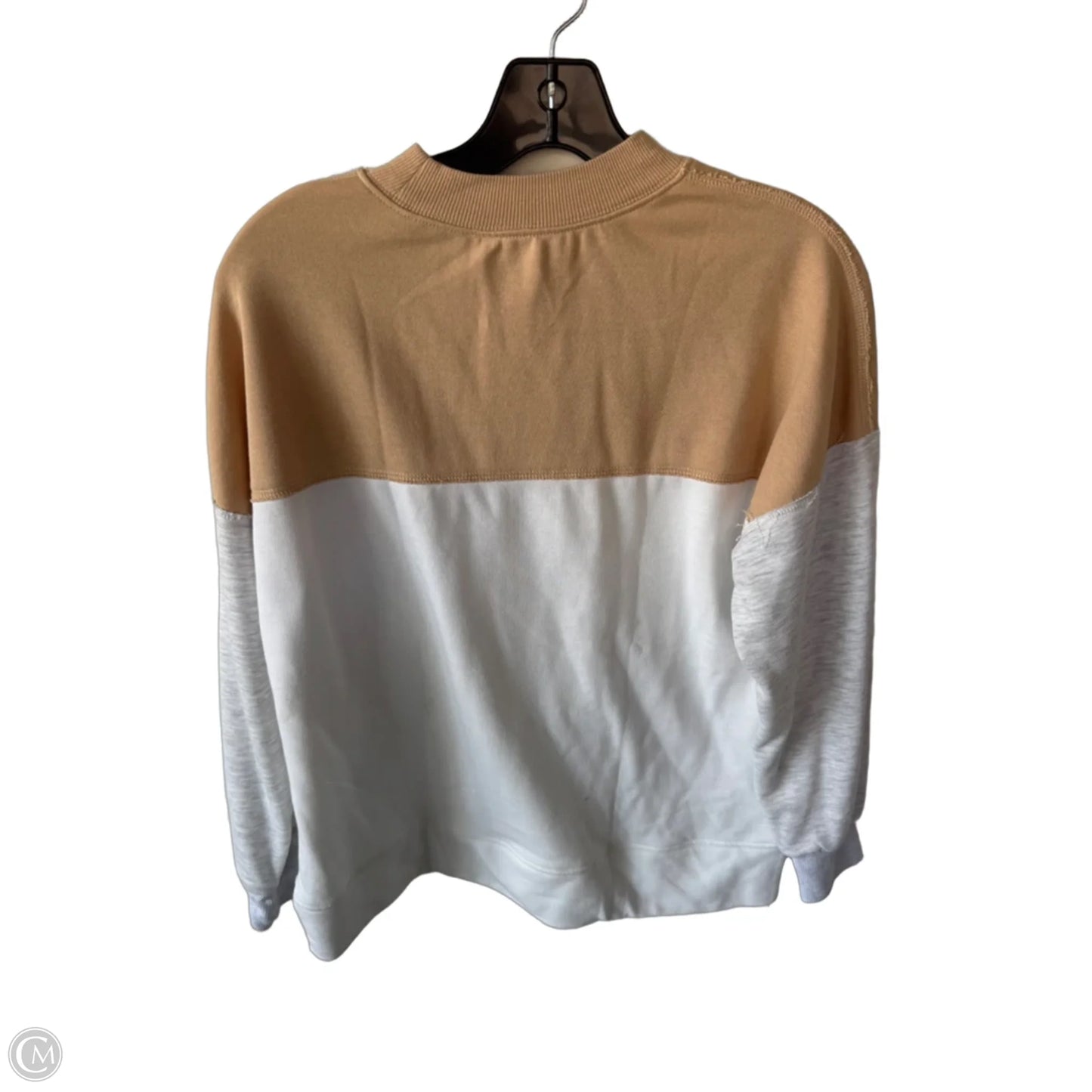 Sweatshirt Crewneck By Cme In Tan & White, Size: S