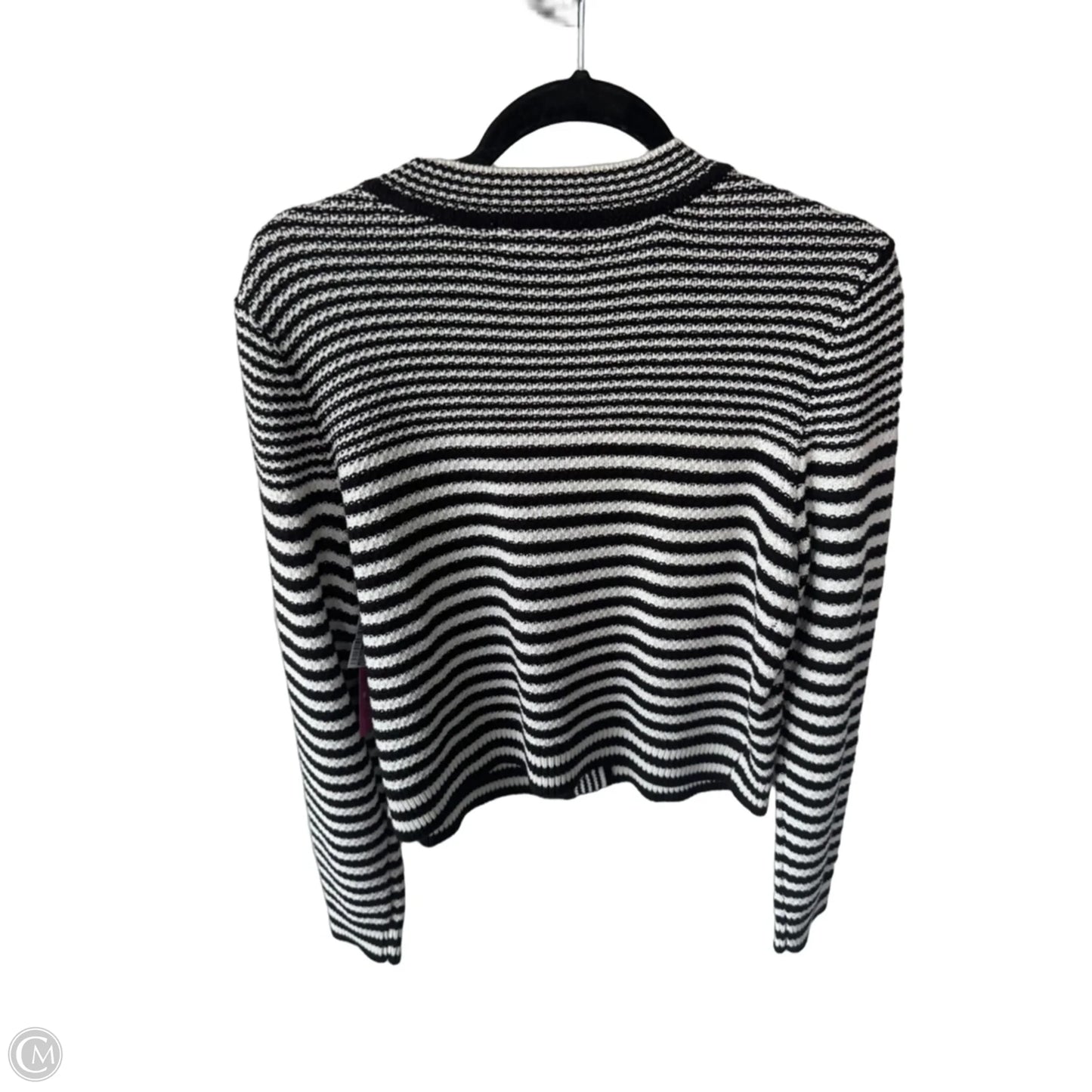 Sweater Cardigan By Marled In Black & White, Size: M