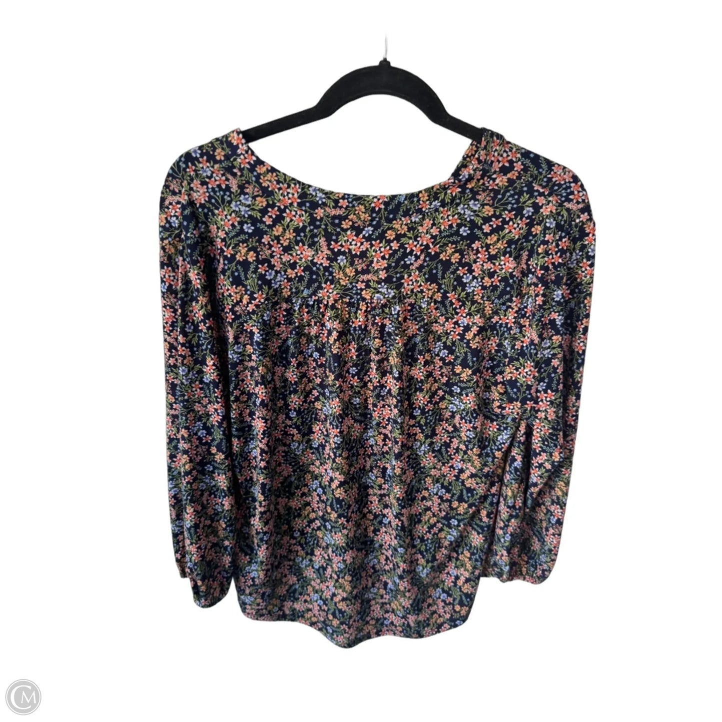Top Long Sleeve By Vince Camuto In Blue & Orange, Size: M