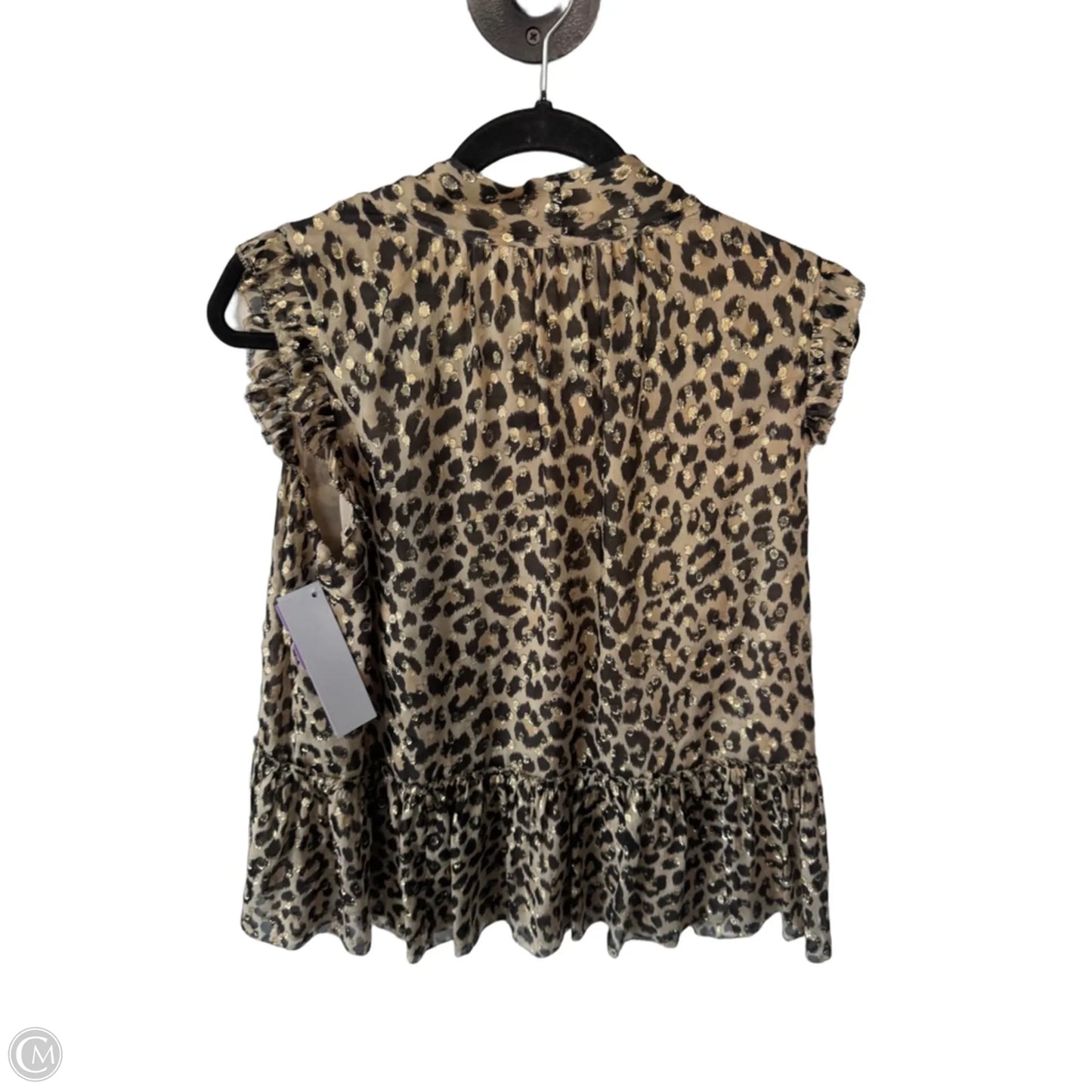 Top Sleeveless Designer By Kate Spade In Brown & Tan, Size: M