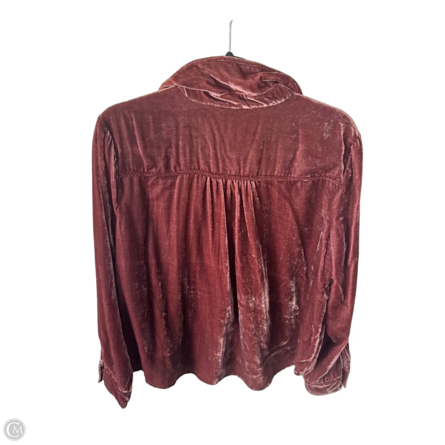 Top Long Sleeve By Evereve In Brown, Size: L