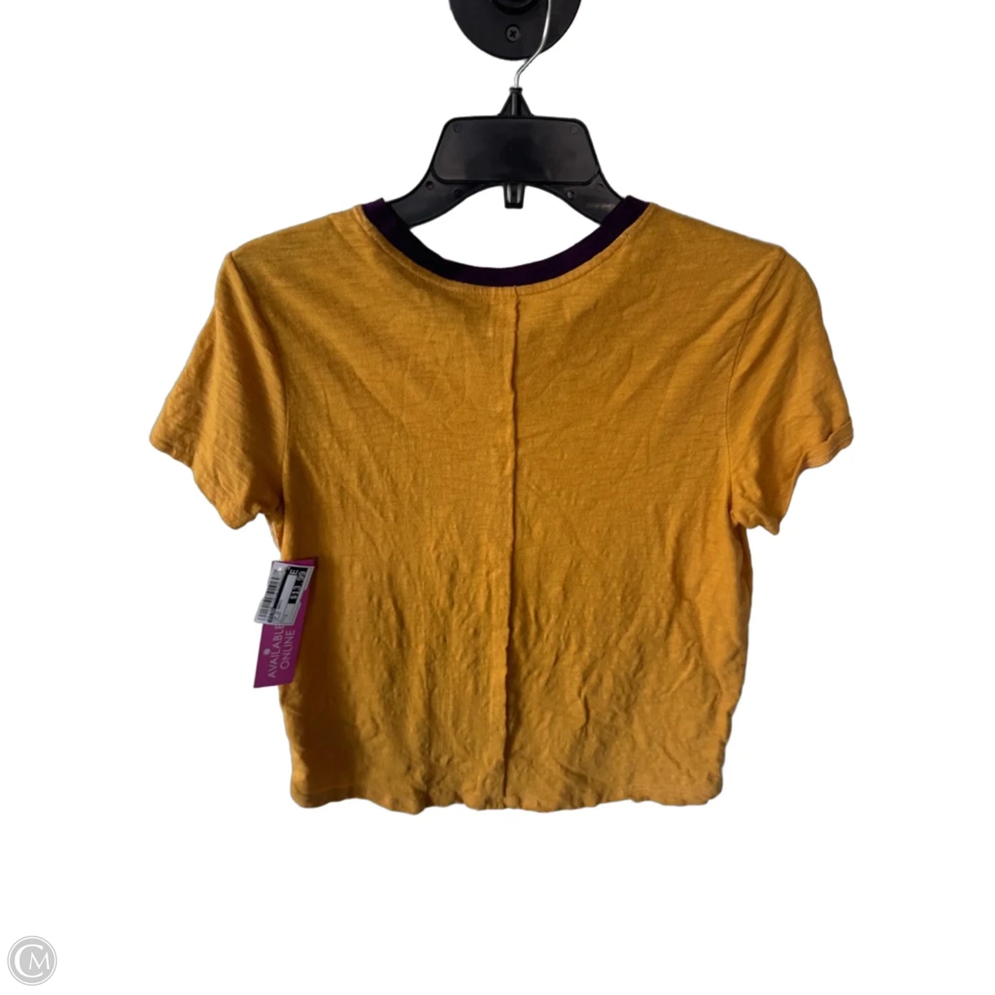 Top Short Sleeve Basic By Pilcro In Yellow, Size: S
