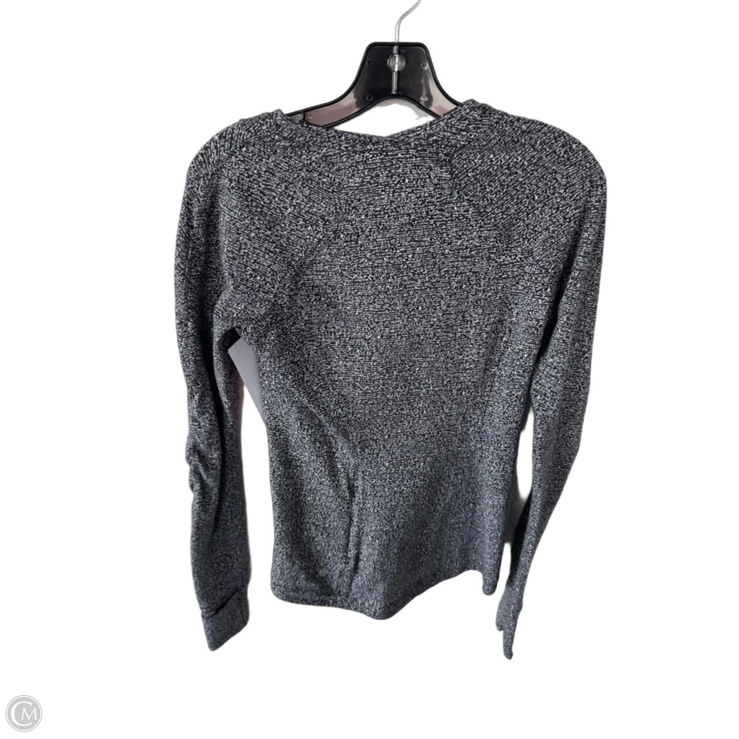 Athletic Top Long Sleeve Crewneck By Lululemon In Black & White, Size: S