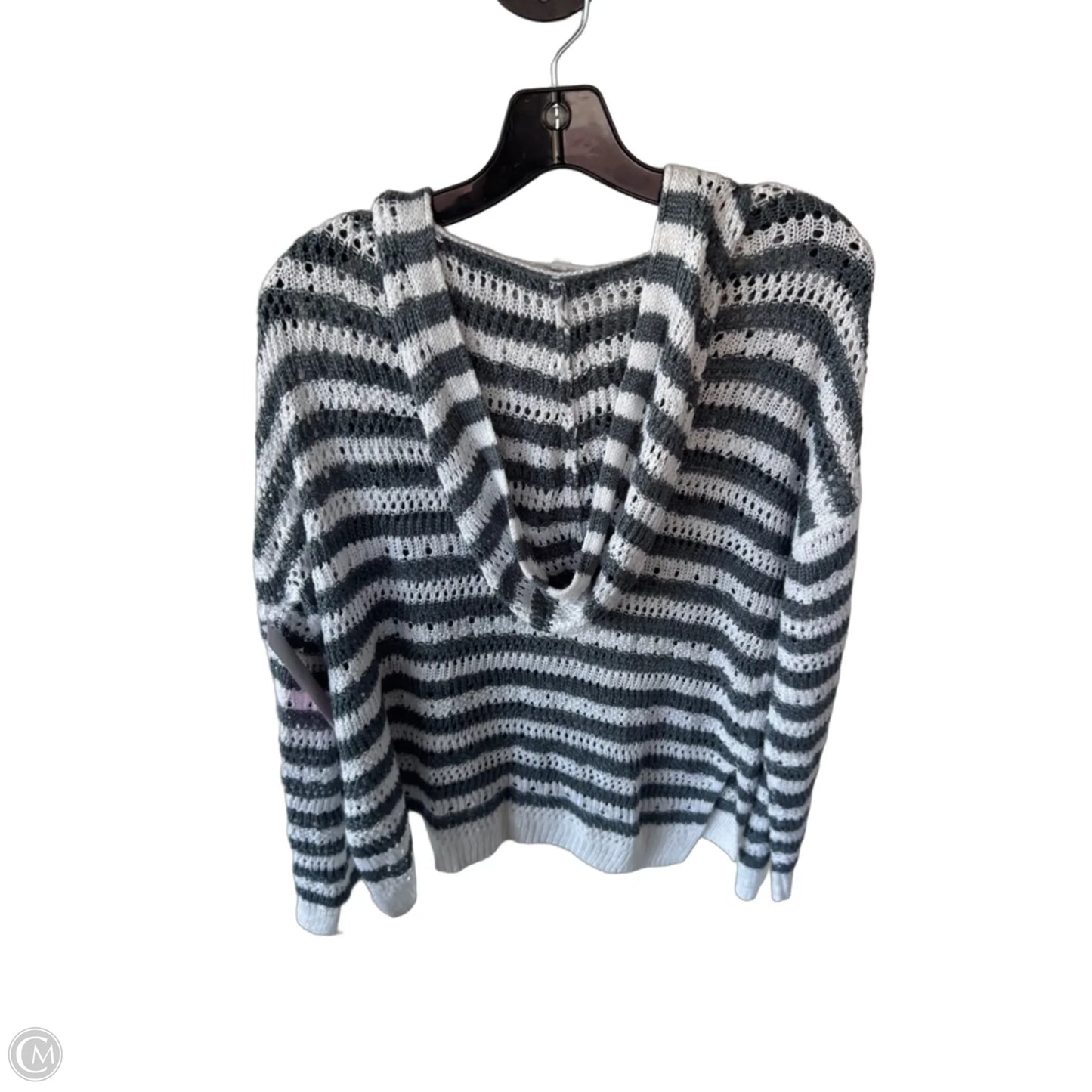 Sweater By Maurices In Grey & White, Size: M