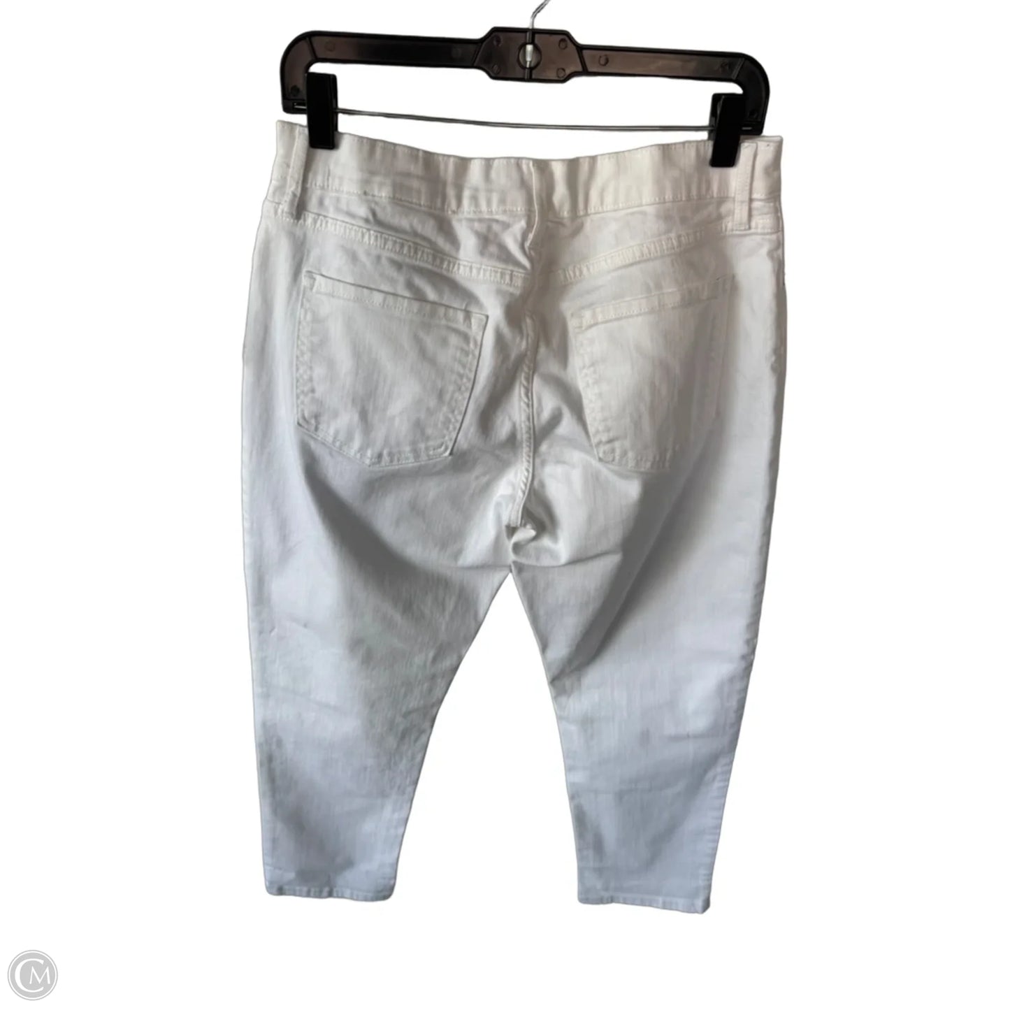 Jeans Straight By Banana Republic In White Denim, Size: 8