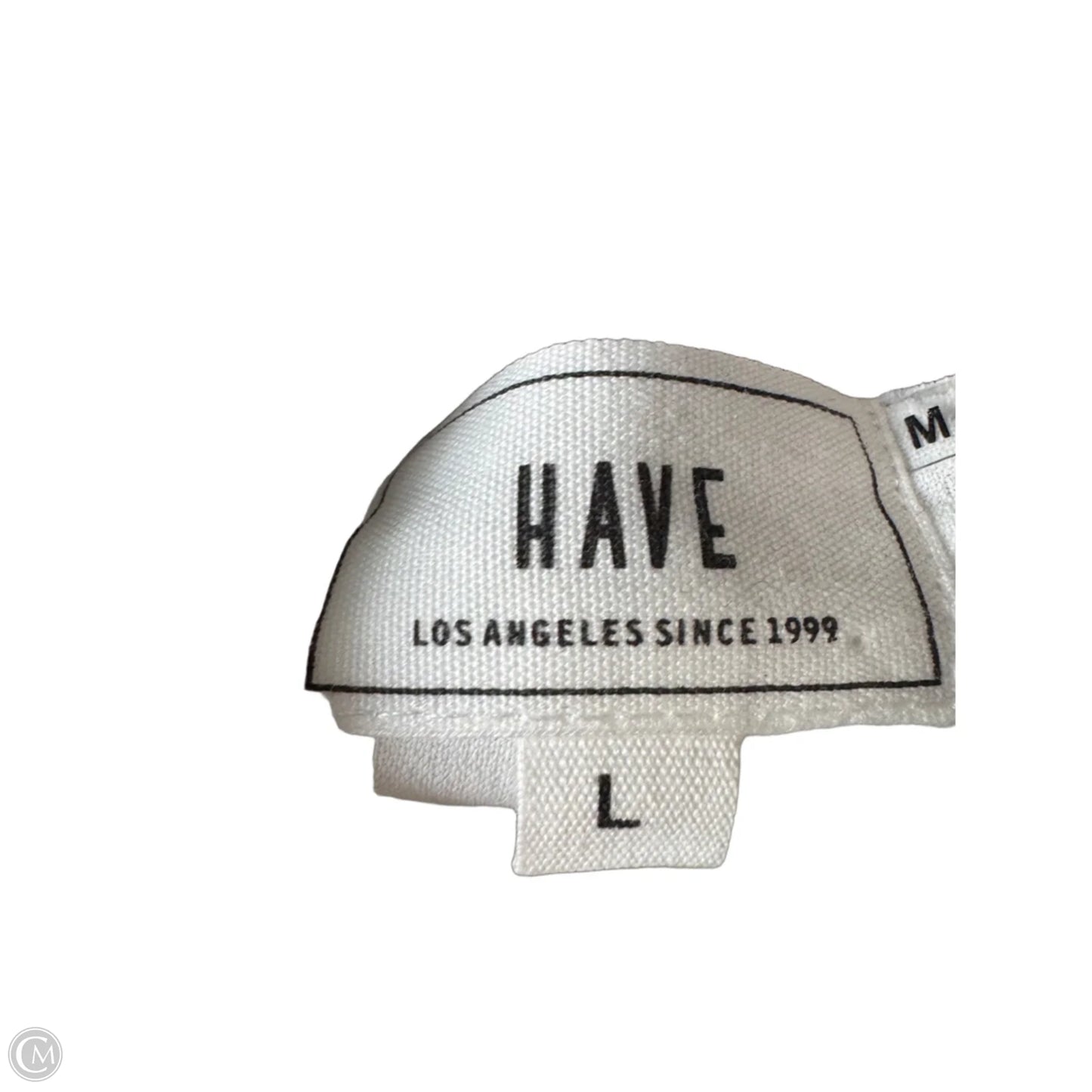 Top Long Sleeve By Have In White, Size: L