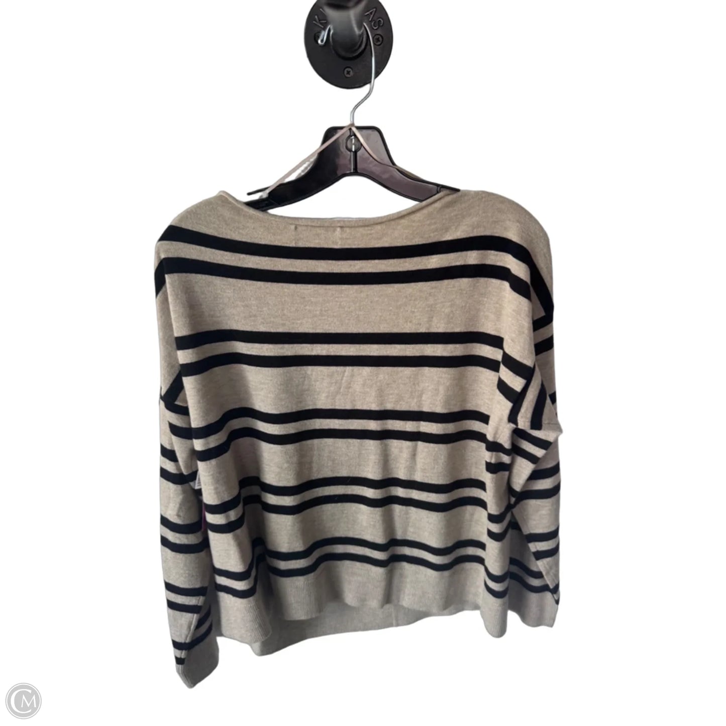 Sweater By Evereve In Black & Tan, Size: L