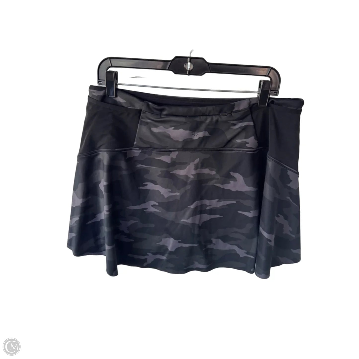 Athletic Skort By Athleta In Black & Grey, Size: 12