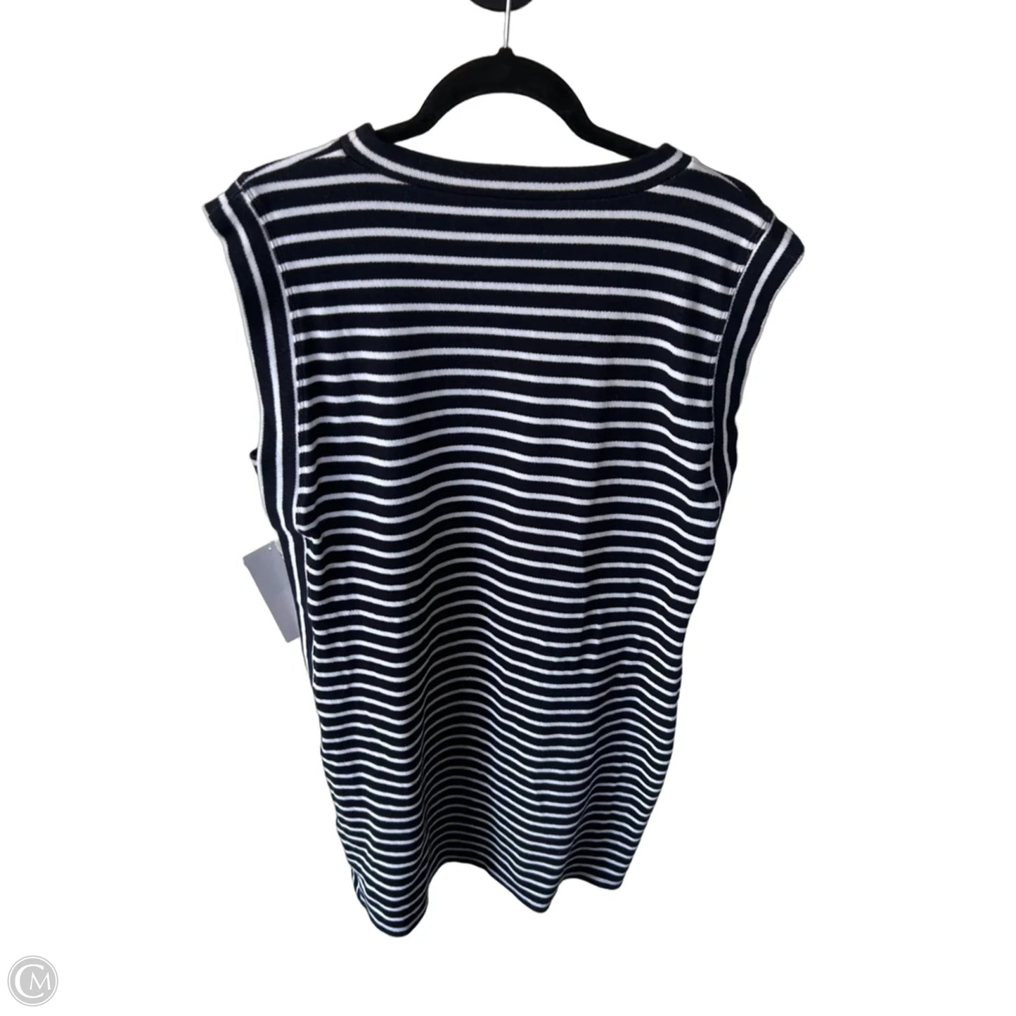 Dress Sweater By Talbots In Blue & White, Size: Xl