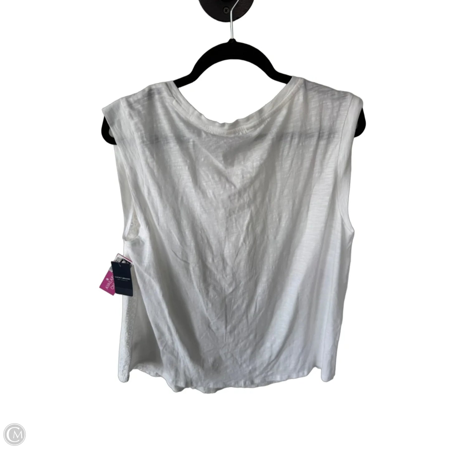 Top Sleeveless By Lucky Brand In White, Size: 1x