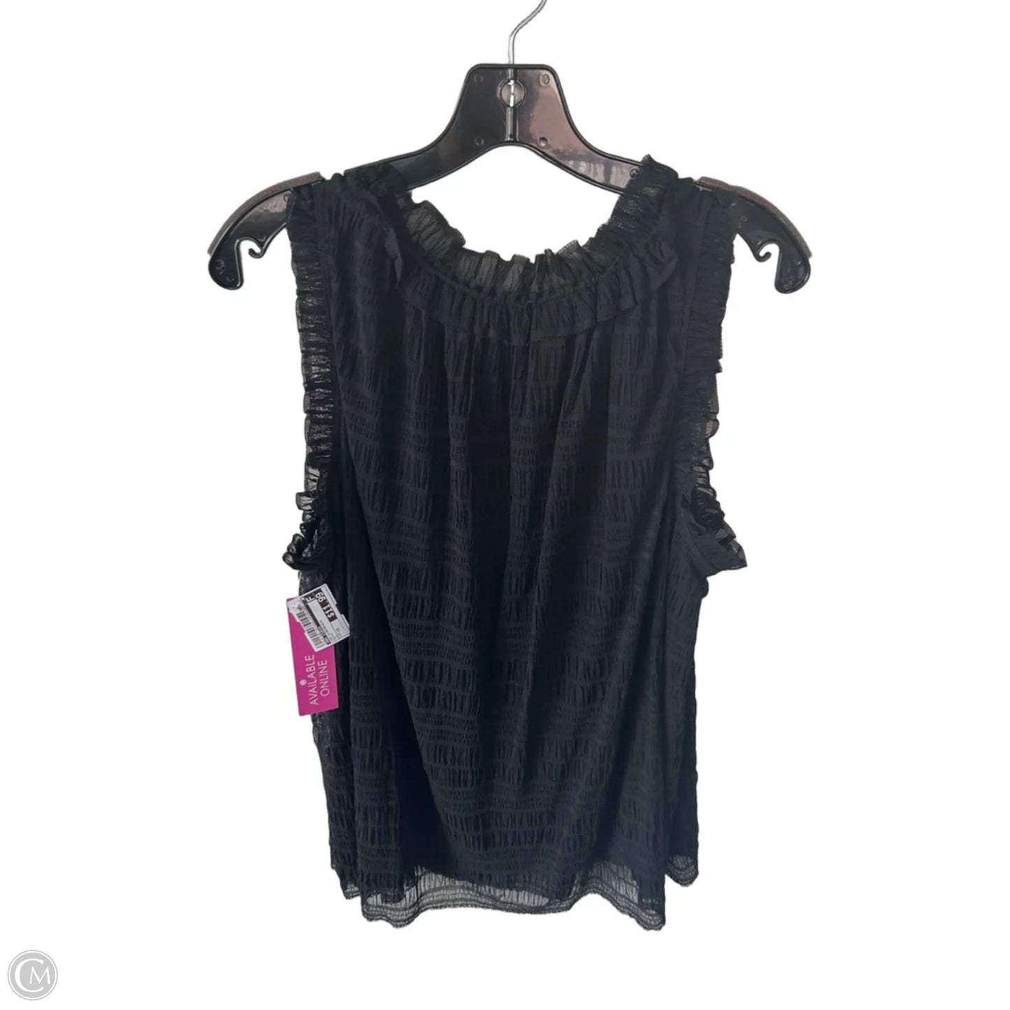 Top Sleeveless By Max Studio In Black, Size: 1x