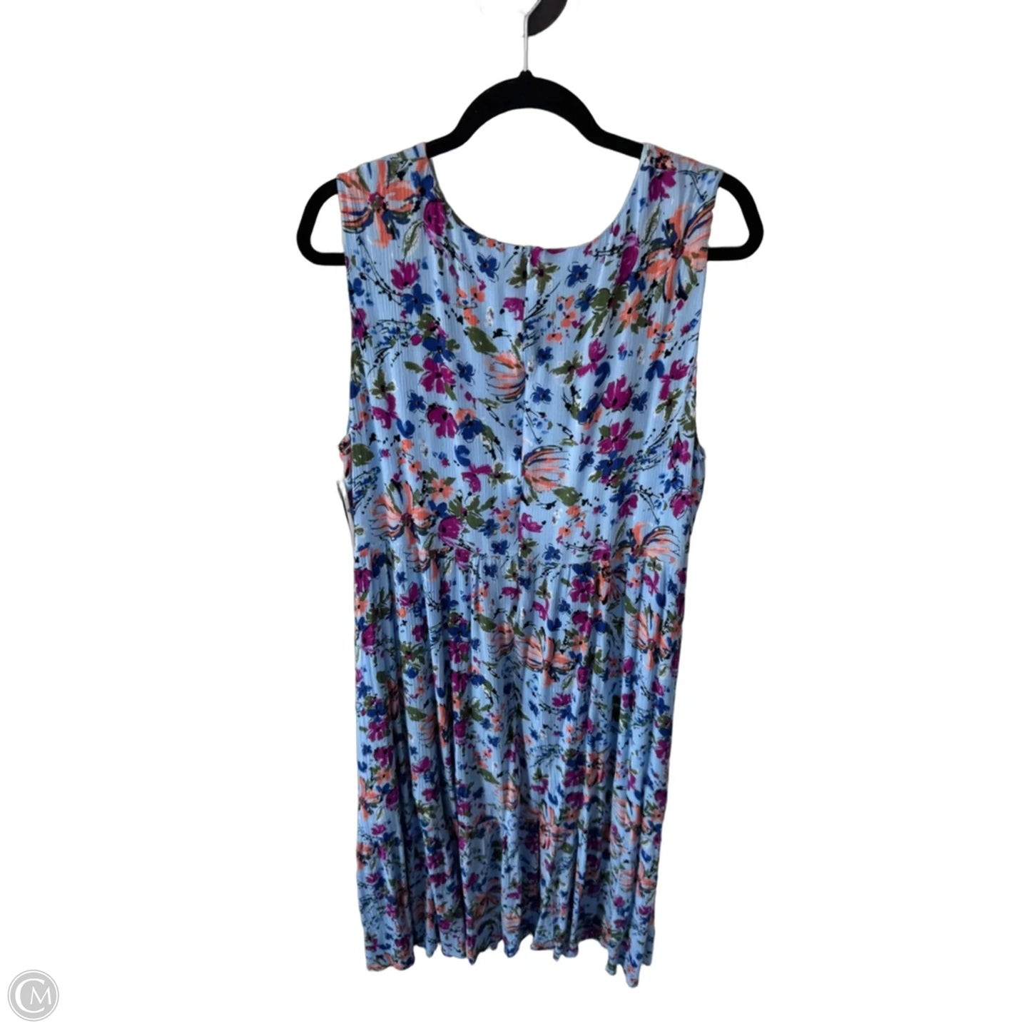 Dress Casual Midi By Chicsoul In Blue, Size: 2x