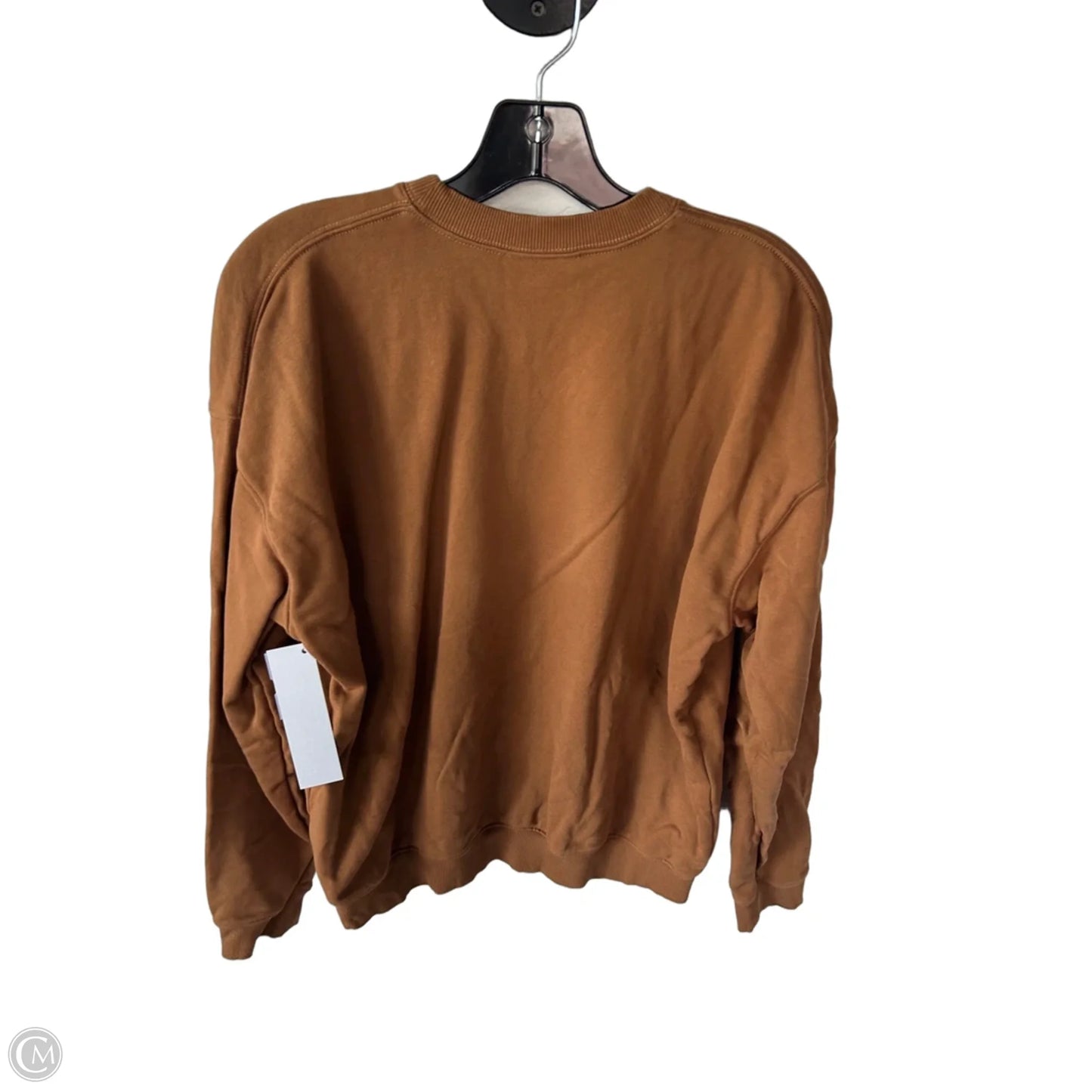 Sweatshirt Crewneck By Cmb In Brown & Cream, Size: Xs