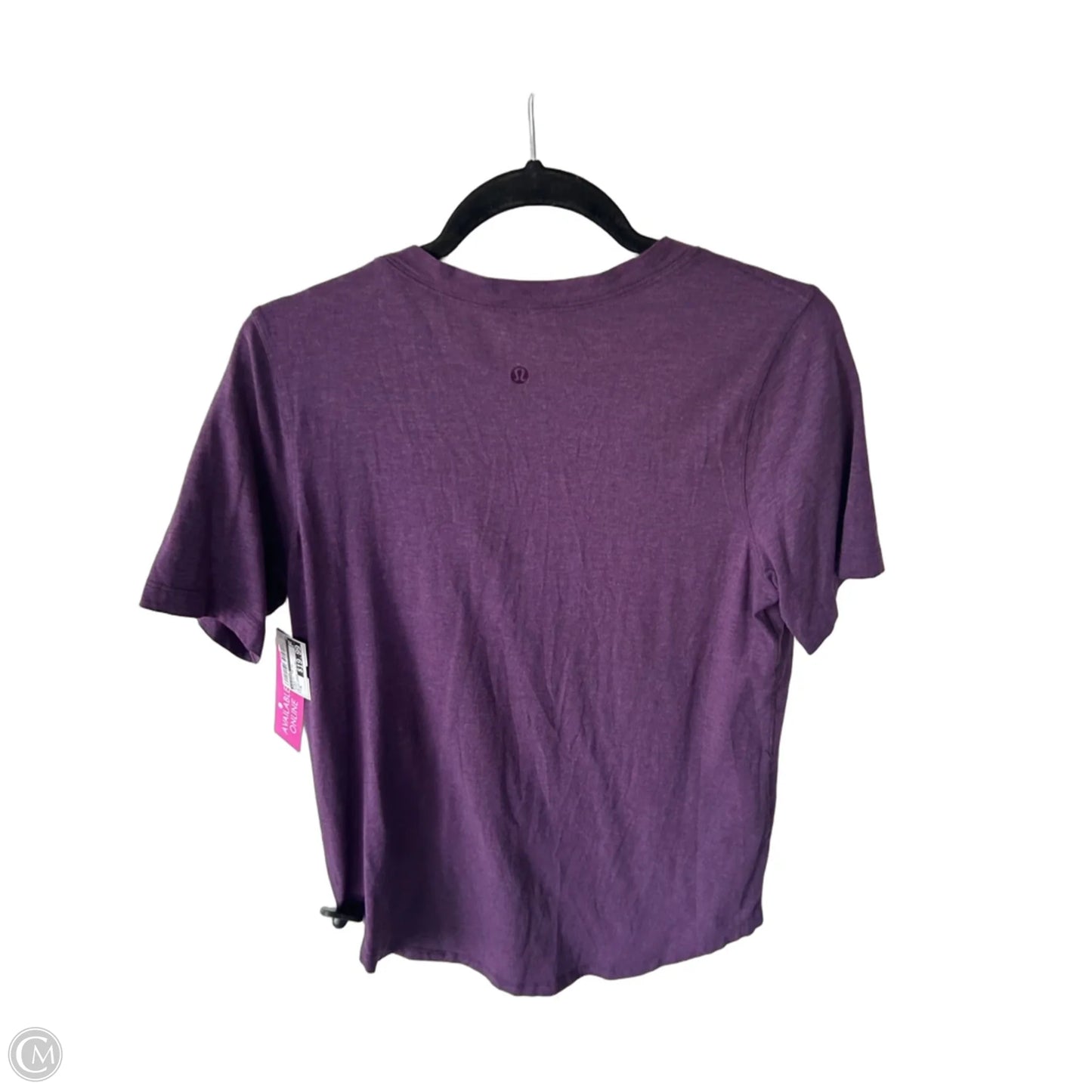 Athletic Top Short Sleeve By Lululemon In Purple, Size: M