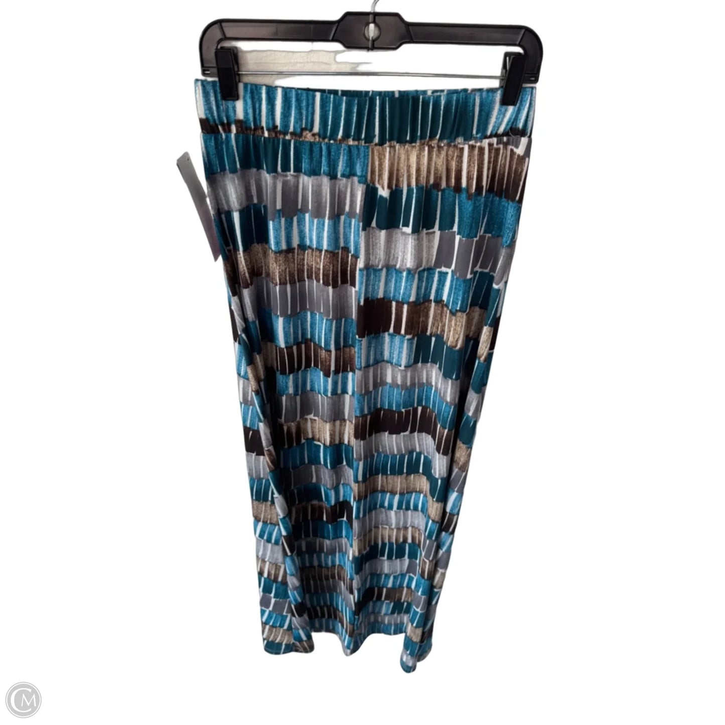 Skirt Maxi By Clothes Mentor In Blue & Brown, Size: 12