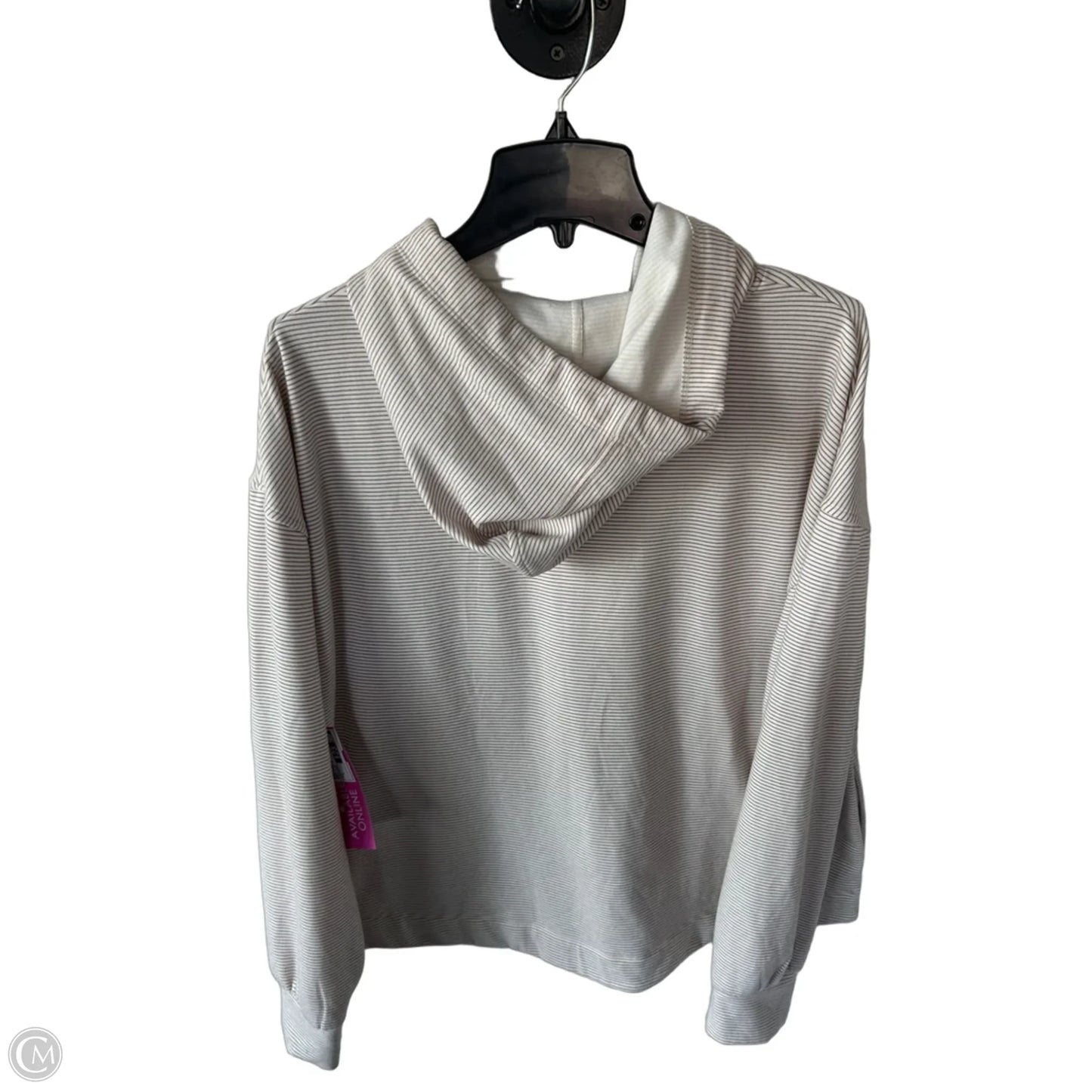 Sweatshirt Hoodie By Evereve In Brown & White, Size: L