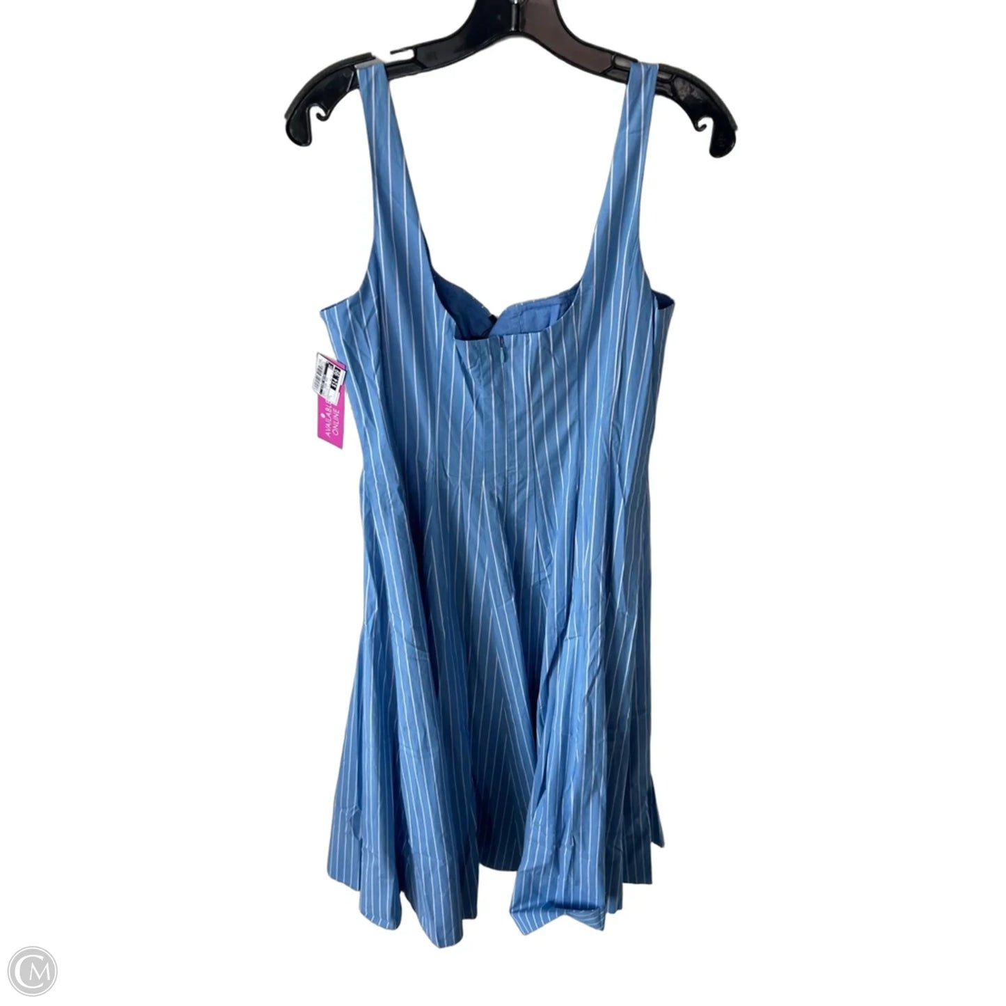 Dress Casual Midi By Clothes Mentor In Blue & White, Size: L
