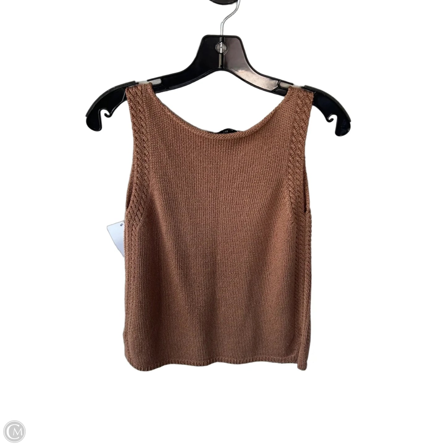 Vest Sweater By Clothes Mentor In Brown, Size: Xs