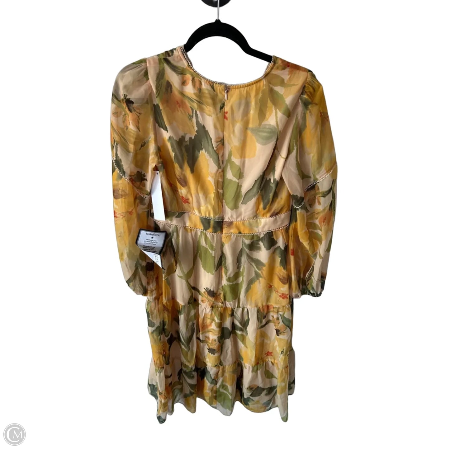 Dress Casual Midi By Adrianna Papell In Yellow, Size: S