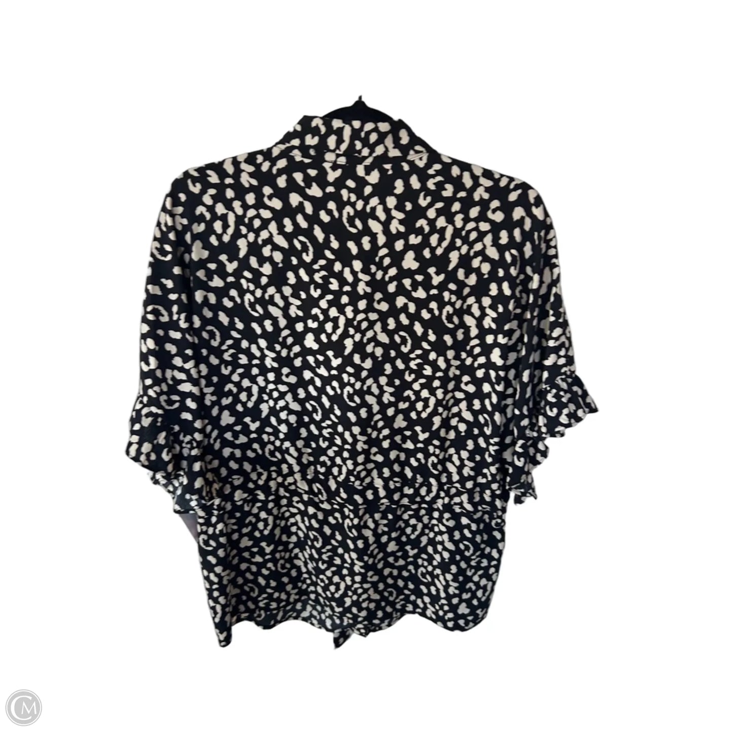 Top Short Sleeve By Bishop + Young In Black & Cream, Size: Xs