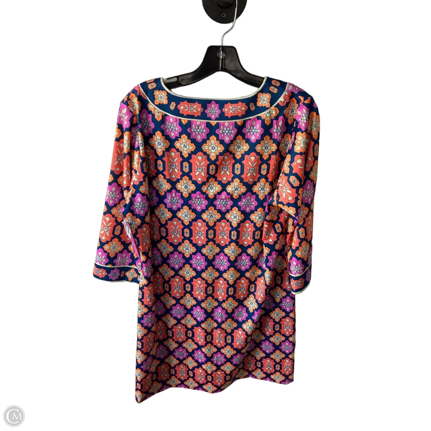 Dress Casual Short By Gretchen Scott In Blue & Orange, Size: Xl