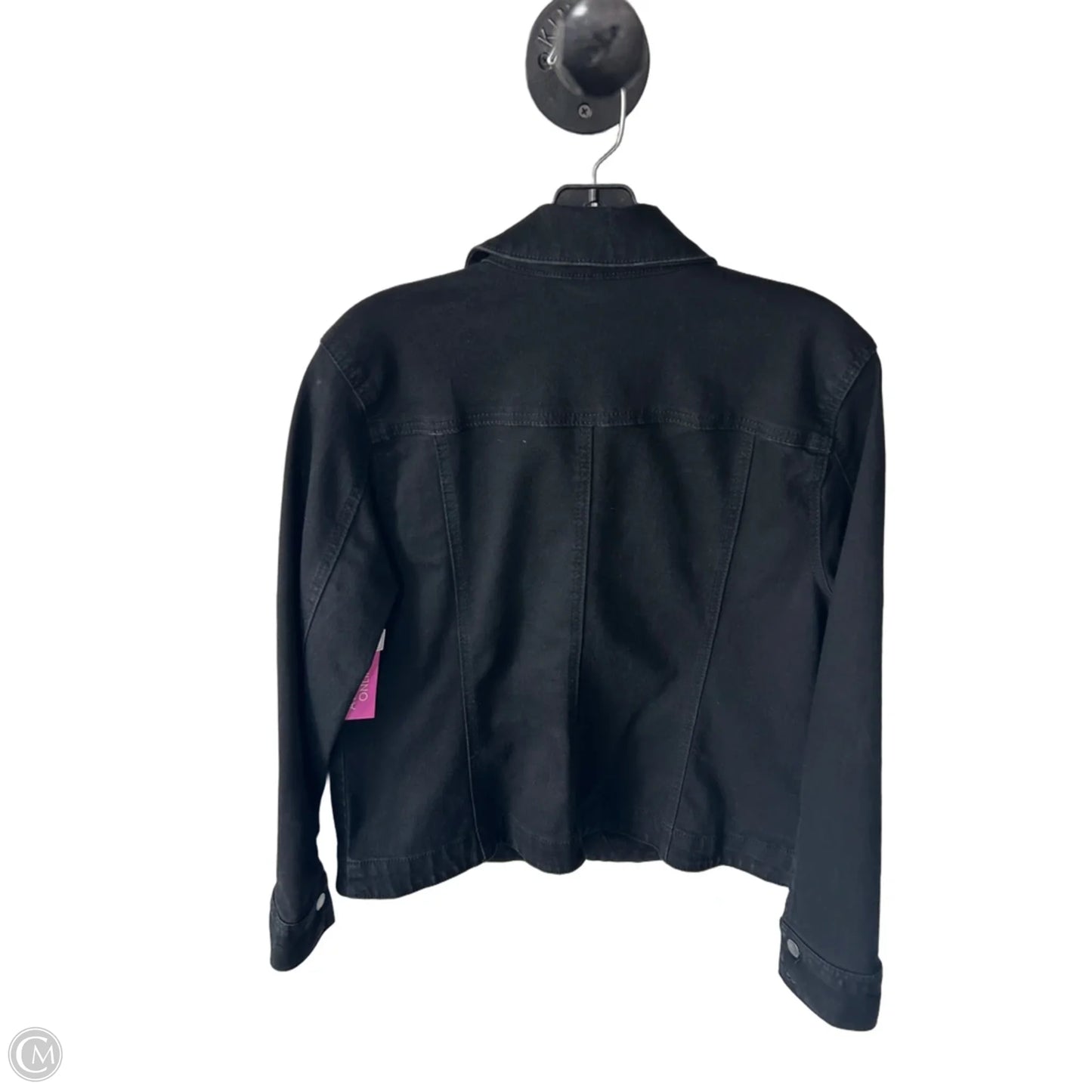Jacket Denim By Charter Club In Black Denim, Size: L