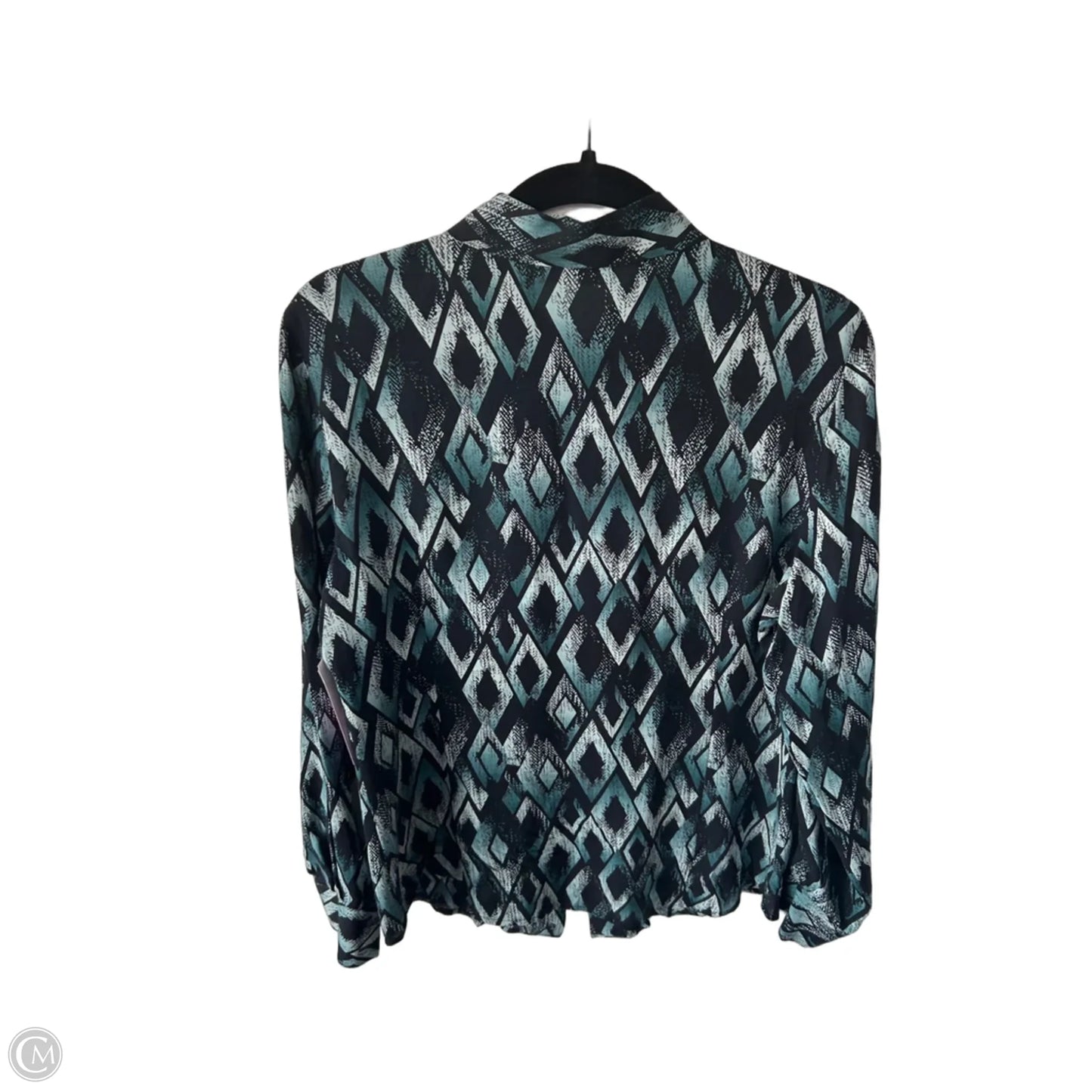 Top Long Sleeve By Kate Hill In Black & Green, Size: M