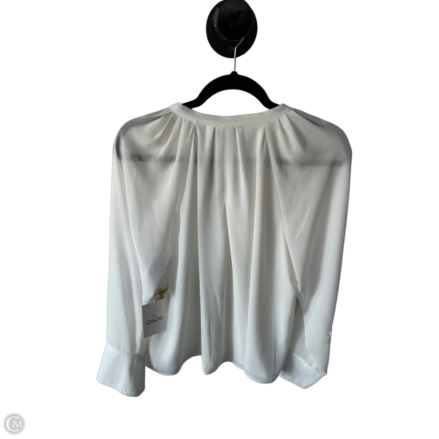 Top Long Sleeve By Cece In White, Size: L