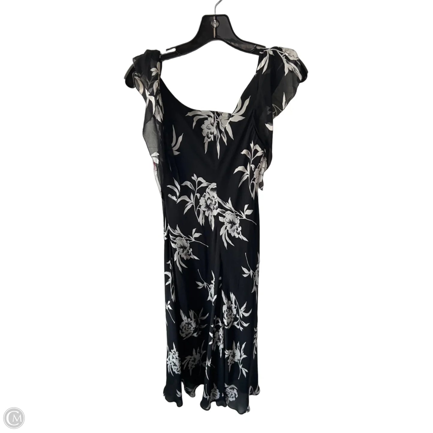 Dress Work By Lauren By Ralph Lauren In Black & Cream, Size: M