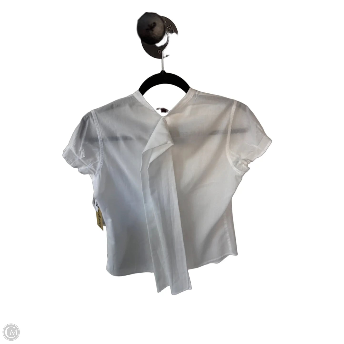 Top Short Sleeve Designer By Escada In White, Size: S
