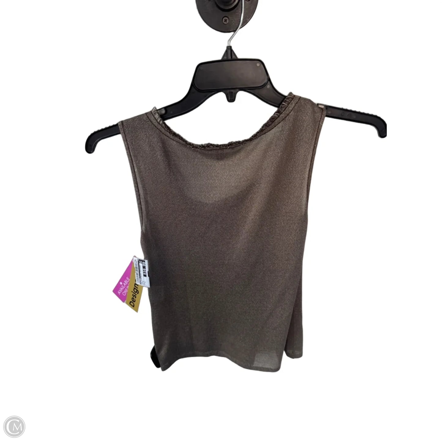 Top Sleeveless Designer By Escada In Brown, Size: S