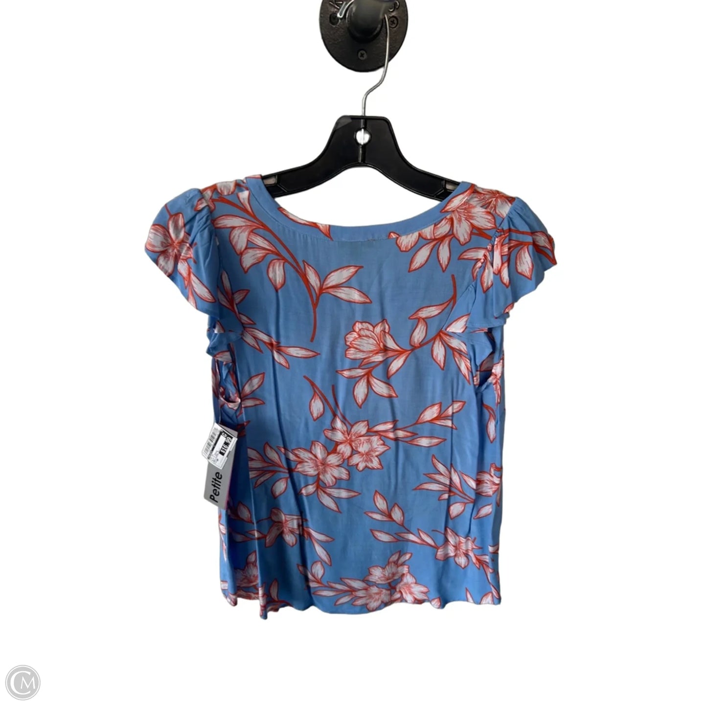 Top Short Sleeve By Talbots In Blue & Orange, Size: Mp