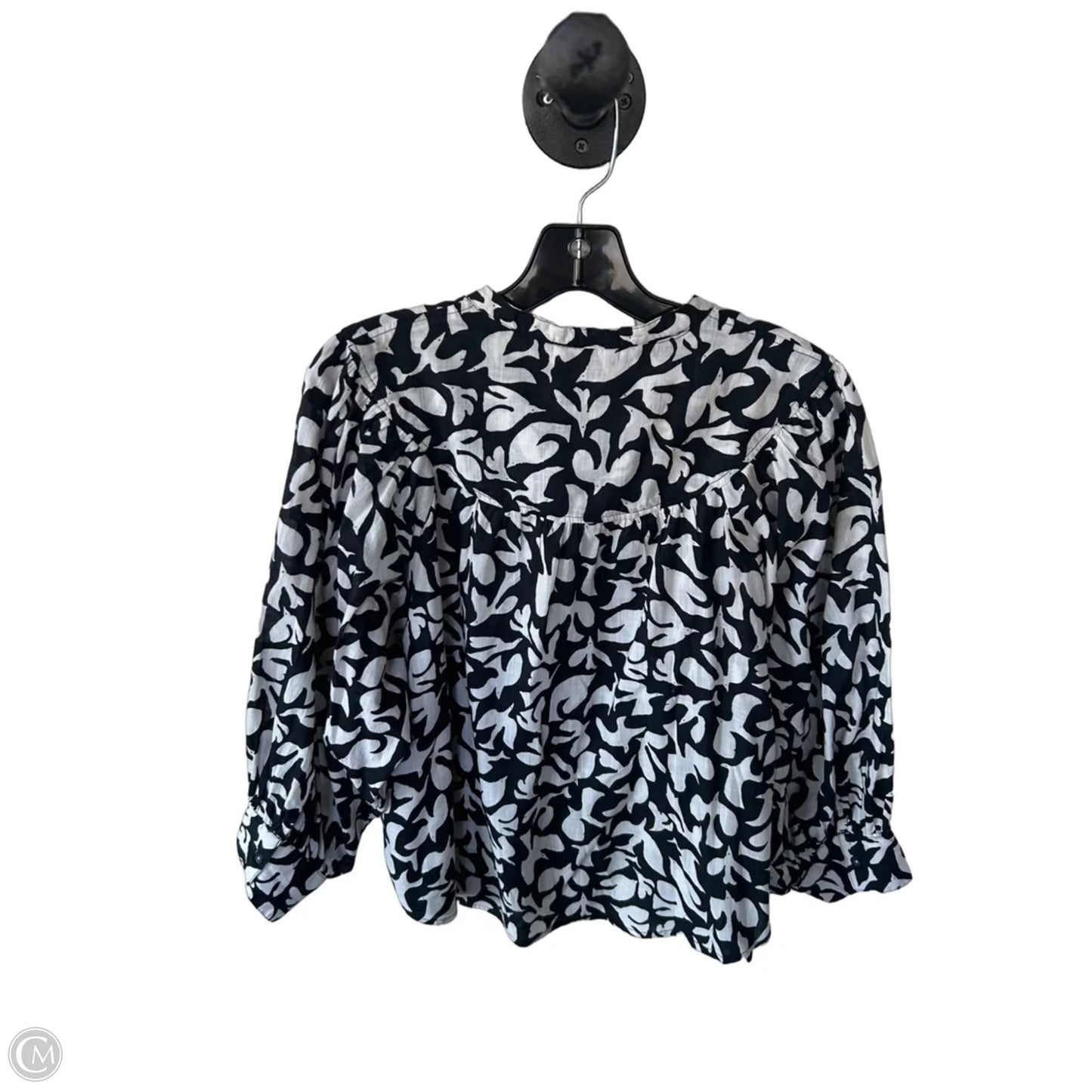 Top Long Sleeve By Cma In Black & White, Size: S