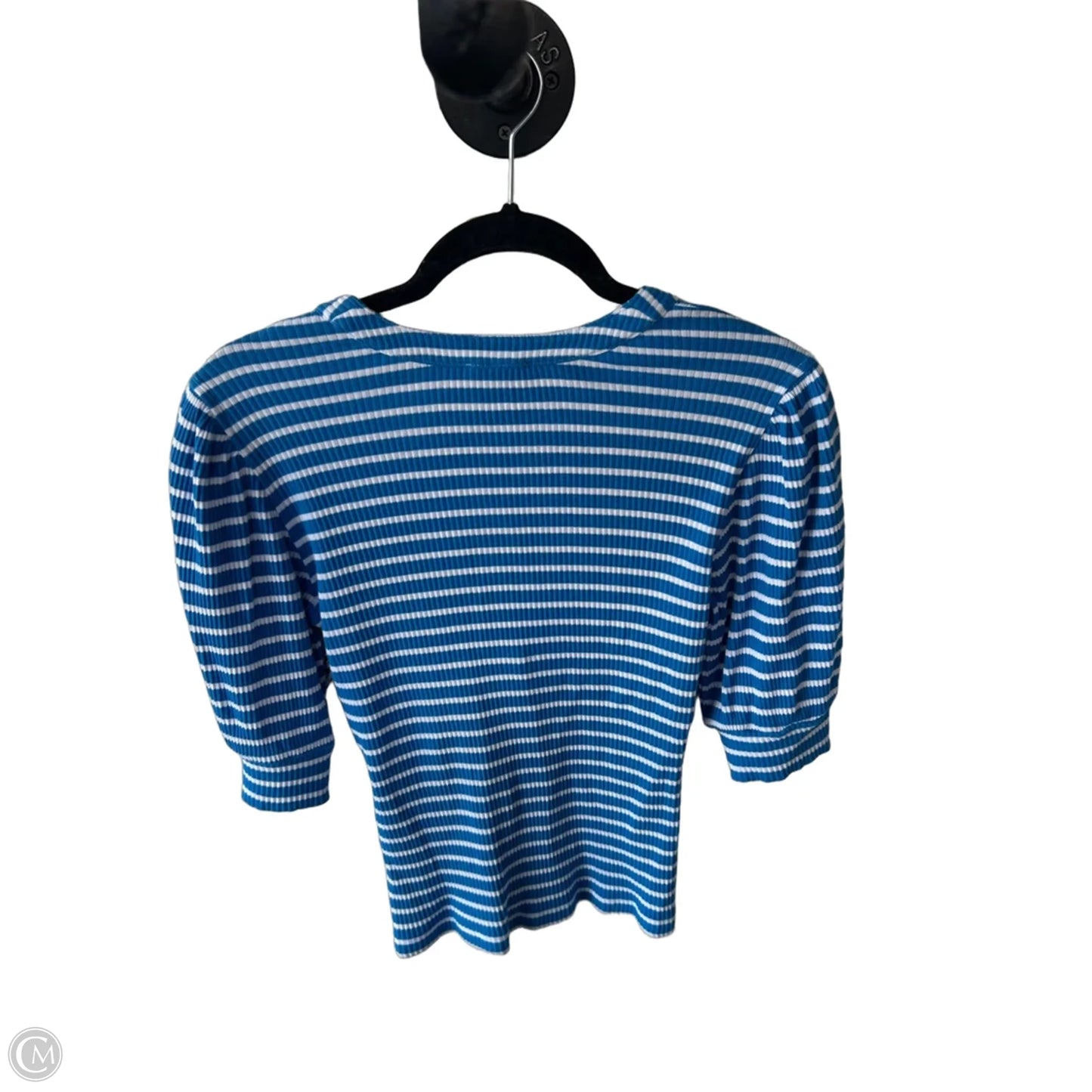 Top Short Sleeve By Rails In Blue & White, Size: S