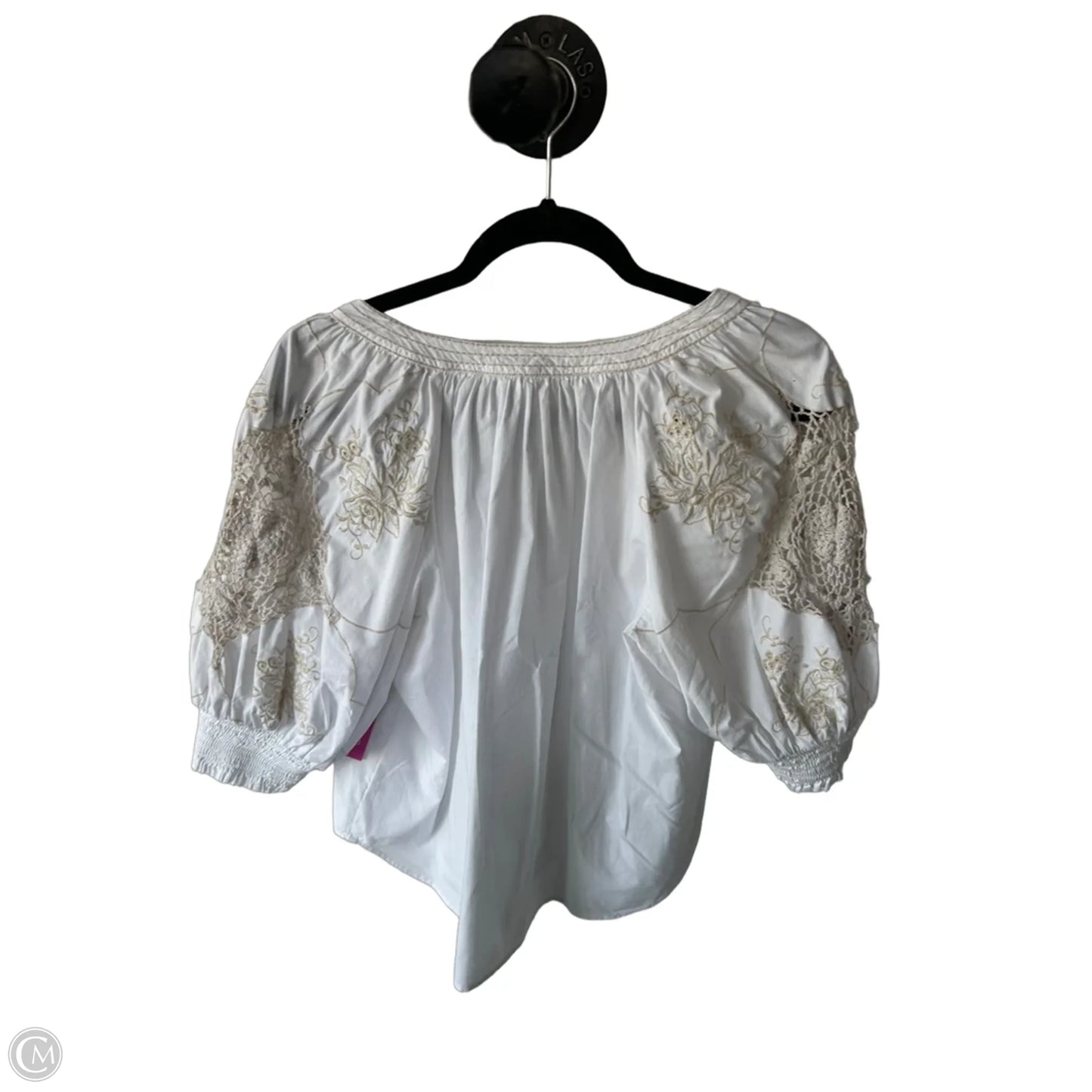 Top 3/4 Sleeve By Anthropologie In White, Size: S