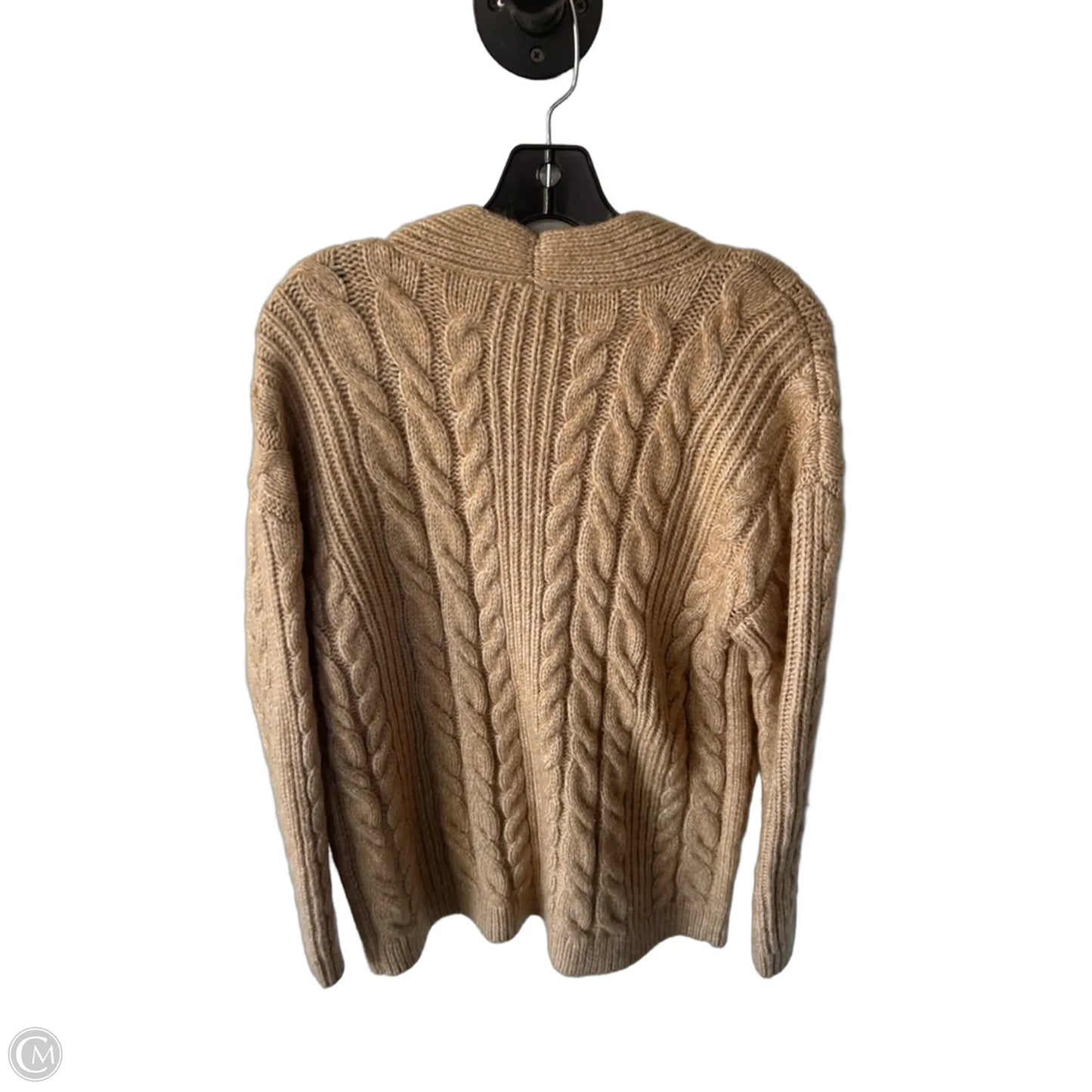 Sweater Cardigan By Loft In Tan, Size: S